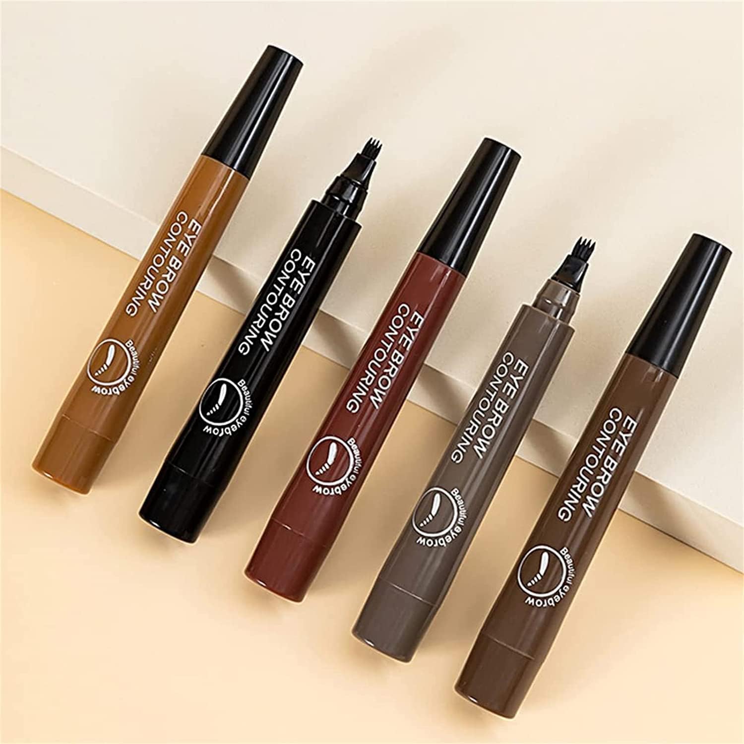 قلم حواجب سائل رباعي الشوكات من تزويق، قلم حواجب متشعب، قلم حواجب سحري دقيق مقاوم للماء مع طرف شوكة دقيقة، بلون رمادي وبني، 3 قطع 7 قلم حواجب سائل رباعي الشوكات من تزويق، قلم حواجب متشعب، قلم حواجب سحري دقيق مقاوم للماء مع طرف شوكة دقيقة، بلون رمادي وبني، 3 قطع - الصورة 7