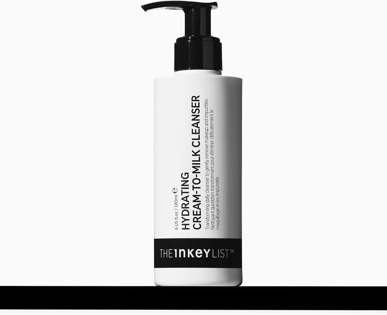 ذا انكي ليست منظف مرطب من كريم الى حليب 180 مل، 5% حليب الارز وحمض الهيالورونيك، تركيبة تنظيف لطيفة، لا يتقشر ولا يجف ولا يسبب التهيج، يرطب ويذوب المكياج، صديق للنباتيين