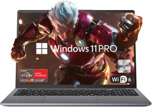 لابتوب العاب كايجر 2025 بمعالج AMD رايزن 7 7735HS (8C/16T، حتى 4.7GHz)، 16GB DDR5 512GB NVMe SSD، شاشة 16 انش FHD، واي فاي 6، كيبورد باضاءة خلفية