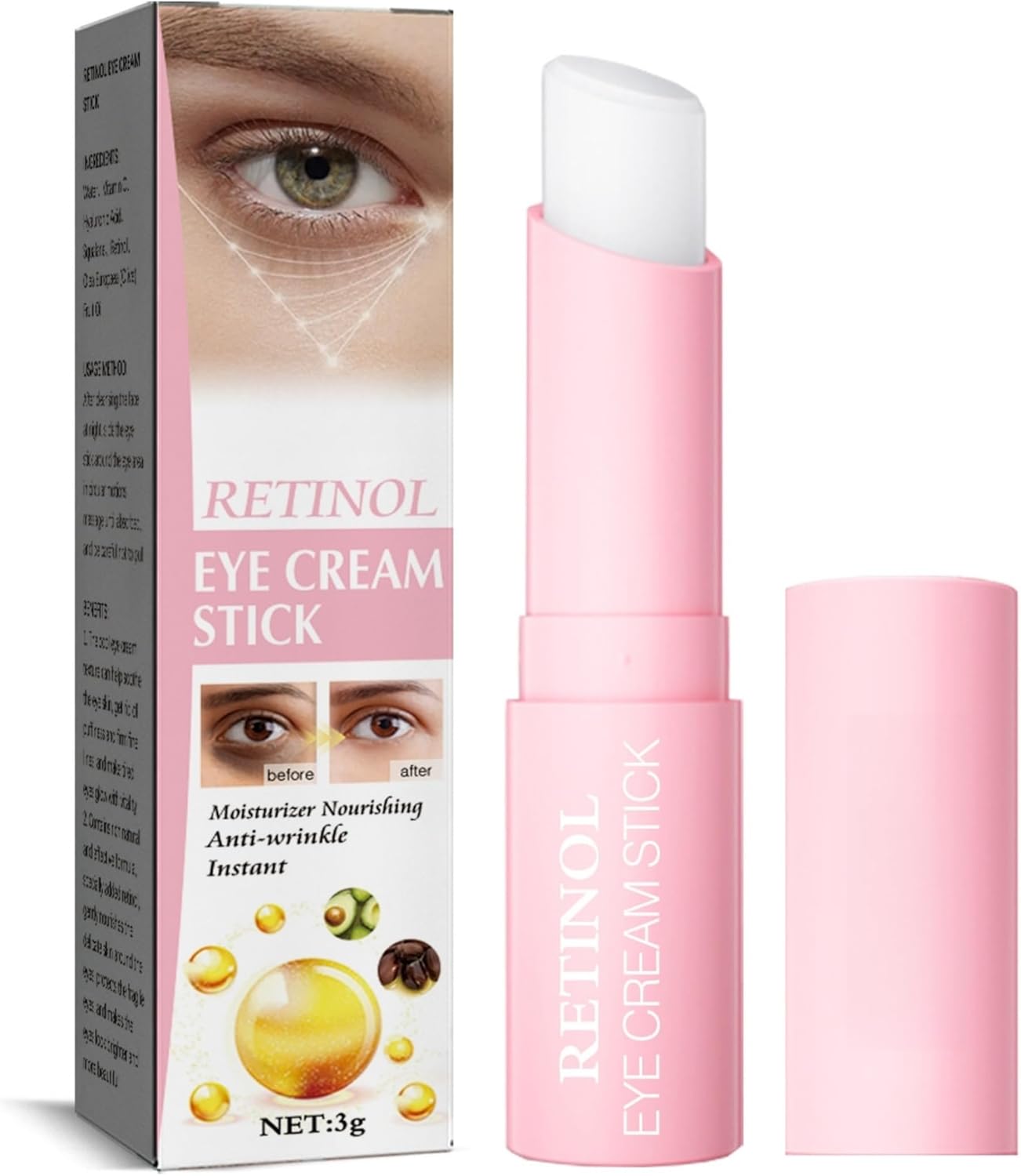 قلم كريم العين ريتينول من جيه دي ليفر لرفع الخطوط الخفيفة المضادة للتجاعيد ويصلح الهالات السوداء، لبشرة أكثر إحكاما ونعومة وترطيب وتغذية، حجم مريح ومحمول، للجنسين، حساس، كل الأنواع، من جيدليفر 1 قلم كريم العين ريتينول من جيه دي ليفر لرفع الخطوط الخفيفة المضادة للتجاعيد ويصلح الهالات السوداء، لبشرة أكثر إحكاما ونعومة وترطيب وتغذية، حجم مريح ومحمول، للجنسين، حساس، كل الأنواع، من جيدليفر