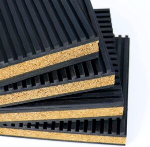 راكو وسادة مضادة للاهتزاز من المطاط/الفلين عازلة للاهتزاز 45 سم × 45 سم × 7/8