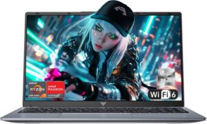 لابتوب 2025 مع AMD رايزن 7، معالج ثماني النواة (حتى 4.3GHZ) مع بطاقة رسومات AMD راديون، 16GB DDR4 RAM 512GB SSD، واي فاي 6، ويندوز 445 انش IPS، بطارية 4800mAh، نوع C، مايكرو SD