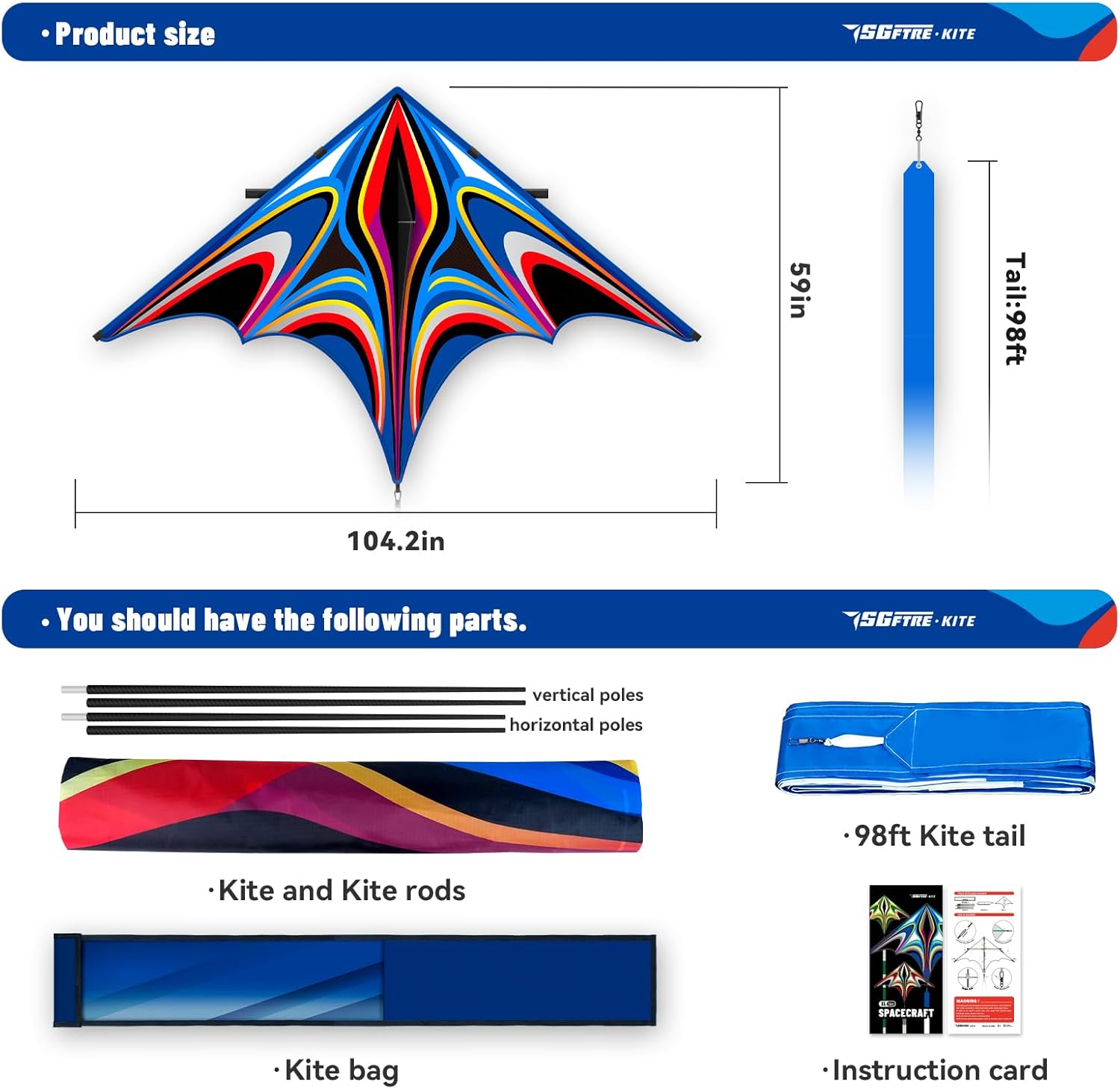 طائرة ورقية دلتا كبيرة للاطفال والكبار من اس جي اف تي ار، سهلة الطيران للغاية للمبتدئين، طائرة ورقية لرحلات الشاطئ والحديقة والانشطة الخارجية العائلية 6 طائرة ورقية دلتا كبيرة للاطفال والكبار من اس جي اف تي ار، سهلة الطيران للغاية للمبتدئين، طائرة ورقية لرحلات الشاطئ والحديقة والانشطة الخارجية العائلية - الصورة 6