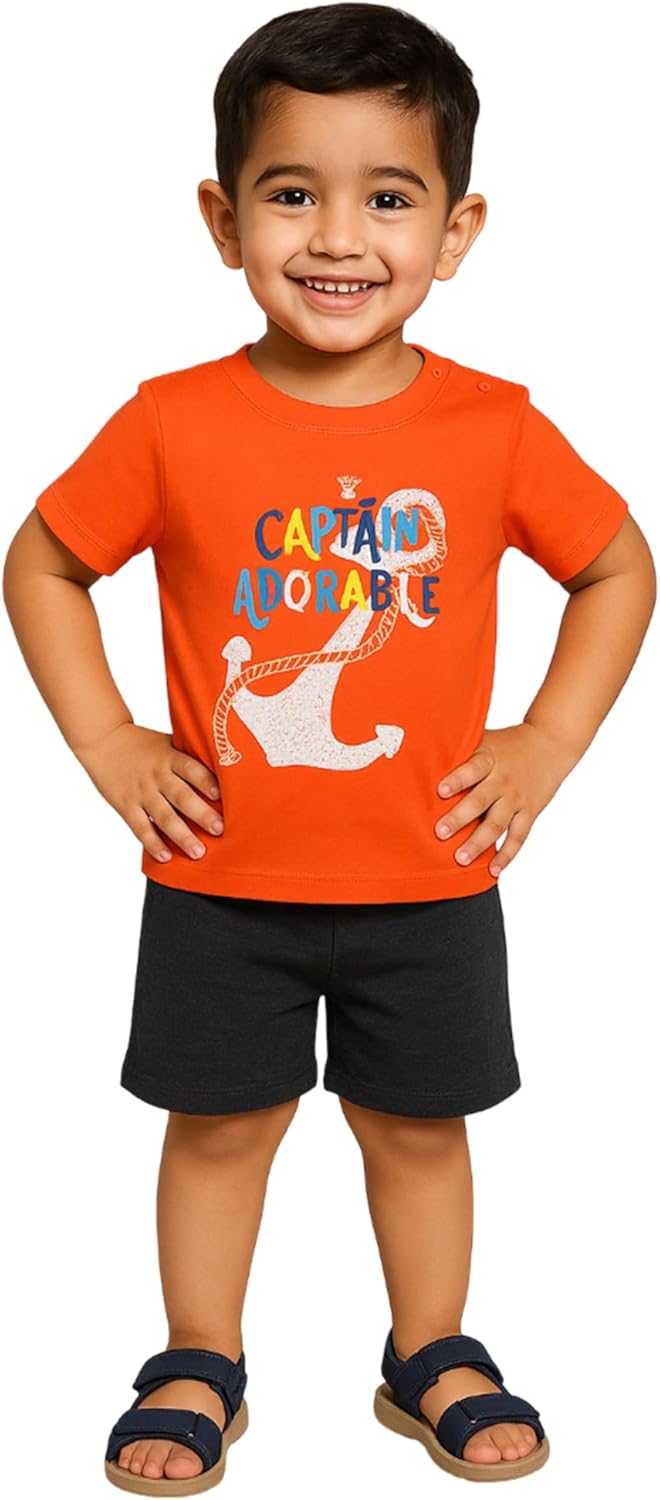 LUAY 100% Organic Cotton Baby Boy & Girls Clothing Set Short Sleeve Kids Clothes Boys & Girls Toddler Short Set Cute Animal Print Combo Pack Of 2 Top and Shorts Outfit For New born 3 LUAY 100% Organic Cotton Baby Boy & Girls Clothing Set Short Sleeve Kids Clothes Boys & Girls Toddler Short Set Cute Animal Print Combo Pack Of 2 Top and Shorts Outfit For New born - الصورة 3