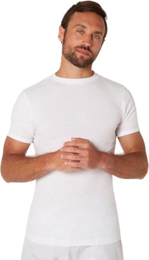 Blooming فنيلة رجالية بياقة عالية تيشيرت رجالي من مزيج القطن ممتص للرطوبة وواقي الروائح