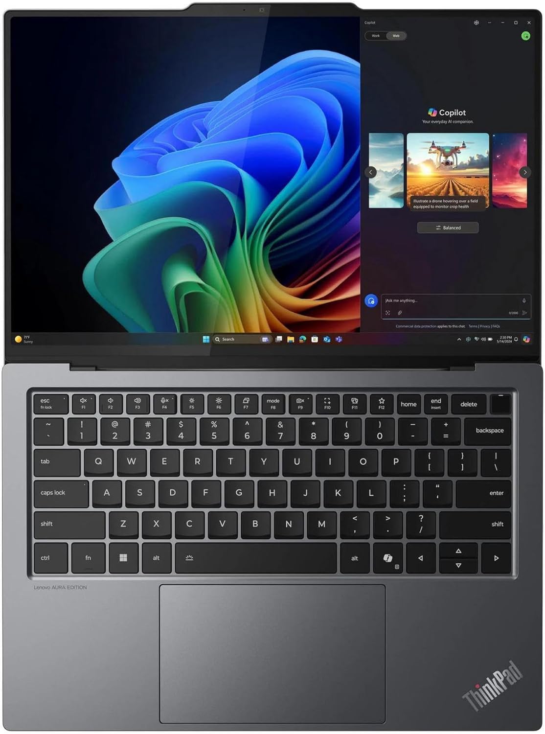 Lenovo ThinkPad X9 14 Aura Edition Laptop with Intel Core Ultra 7 258V Processor, 14" 2.8K OLED 500nits Touch Display, 32GB LPDDR5X-8533MT/s Memory, 1TB SSD, 8MP RGB+IR Cam, Wi-Fi 7, and Win 11 Pro 5 Lenovo ThinkPad X9 14 Aura Edition Laptop with Intel Core Ultra 7 258V Processor, 14" 2.8K OLED 500nits Touch Display, 32GB LPDDR5X-8533MT/s Memory, 1TB SSD, 8MP RGB+IR Cam, Wi-Fi 7, and Win 11 Pro - الصورة 5