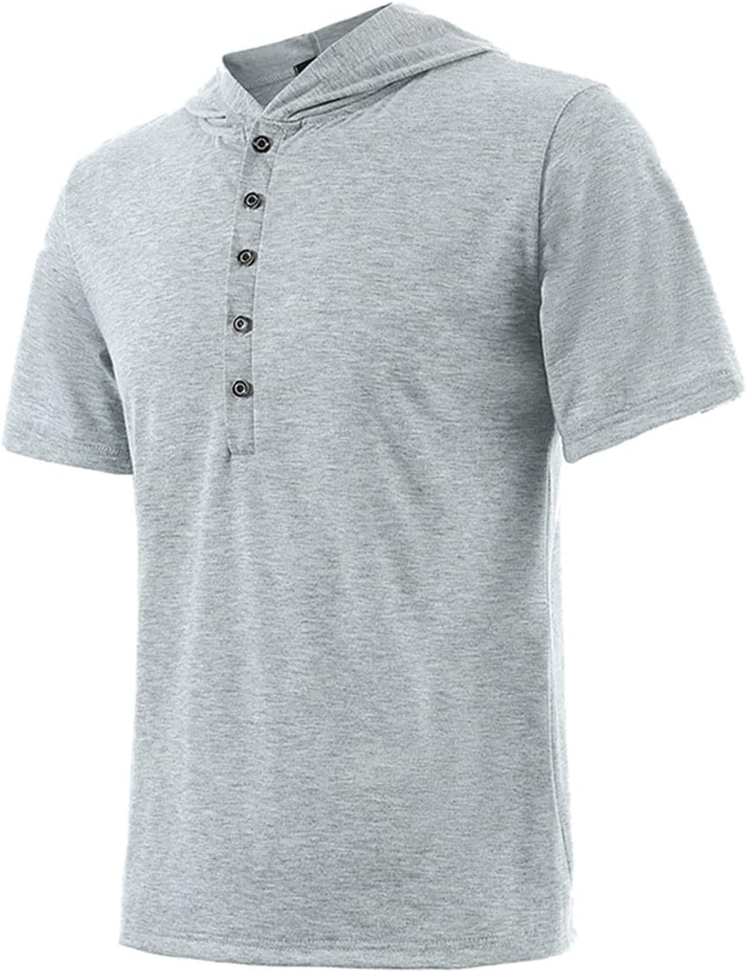 تي شيرت رجالي من القطن بقلنسوة مطبوع عليه HOT BODY تي شيرت صيفي رمادي أبيض بأكمام قصيرة ورقبة ضيقة (مقاس : L) 4 تي شيرت رجالي من القطن بقلنسوة مطبوع عليه HOT BODY تي شيرت صيفي رمادي أبيض بأكمام قصيرة ورقبة ضيقة (مقاس : L) - الصورة 4