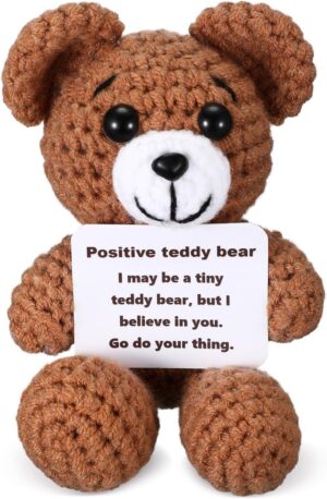 دمى كروشيه اكس سبرينج، دمية دب محبوكة يدويا من القطيفة، دمية حيوانات لطيفة لتزيين حفلات اعياد الميلاد وتقديم الهدايا