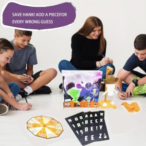 QQEJ Cowboy Mystery Word Guessing Travel Games for Family,Magnetic Hangman Board Game