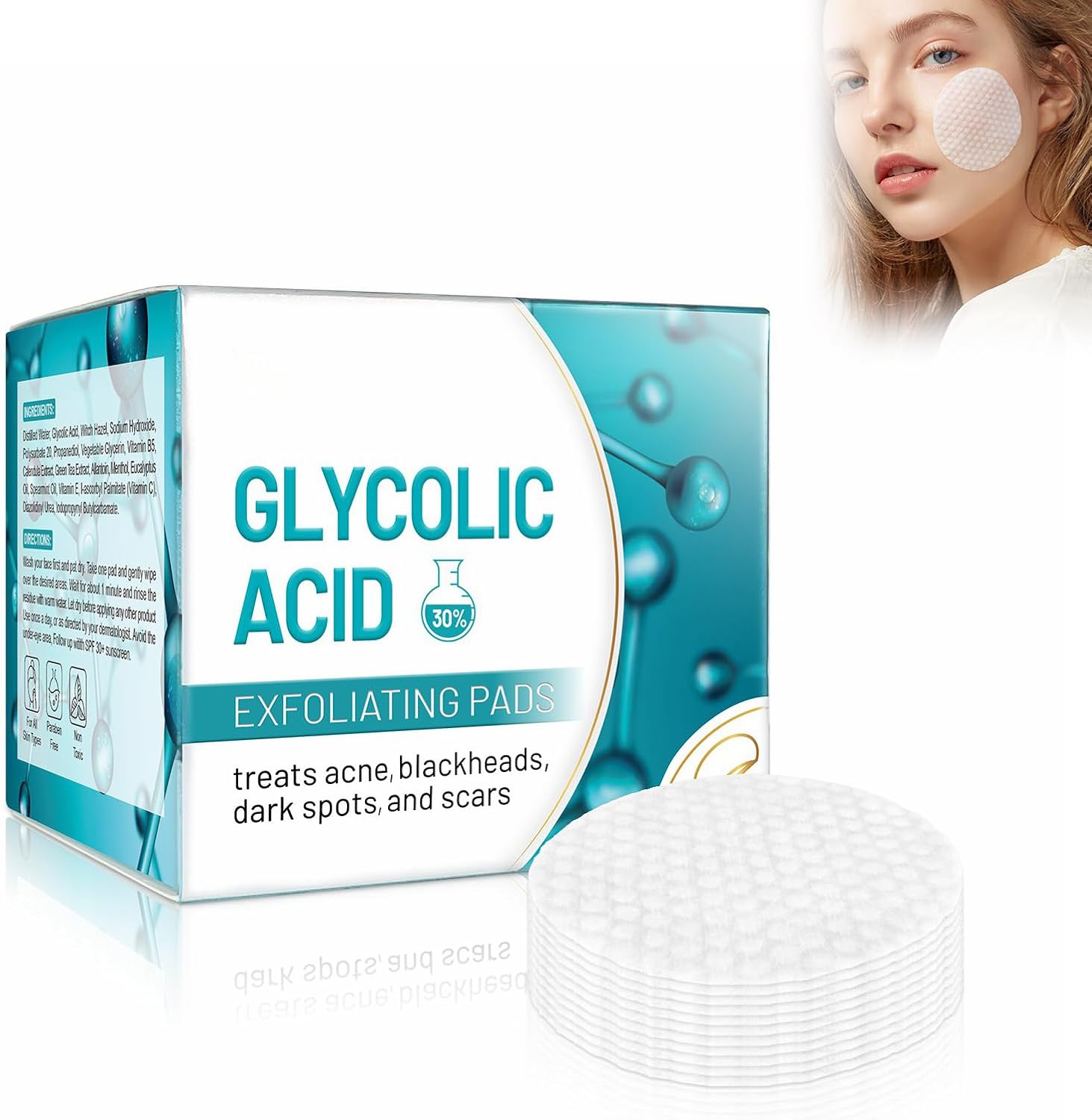 50 قطعة من وسادات حمض الجليكوليك للوجه من ليهيي، وسادات تقشير وتقشير الوجه 30% بي اتش ايه، تقشير لطيف للبشرة الدهنية والمعرضة لحب الشباب 1 50 قطعة من وسادات حمض الجليكوليك للوجه من ليهيي، وسادات تقشير وتقشير الوجه 30% بي اتش ايه، تقشير لطيف للبشرة الدهنية والمعرضة لحب الشباب