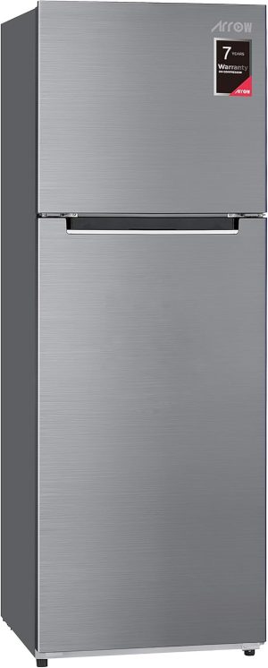 ثلاجة ثنائية الابواب من ارو، سعة 12 قدم مربع، 344 لتر، RO2-530NF، دون جليد، لون فضي