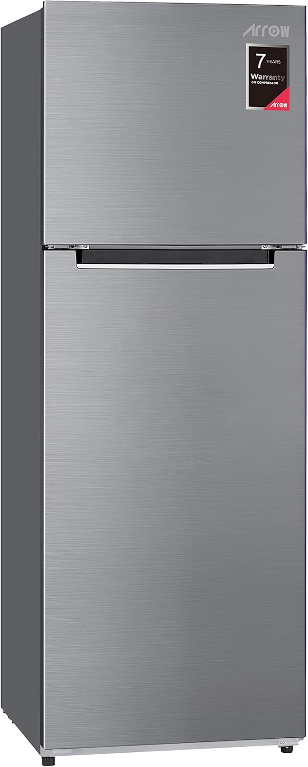 ثلاجة ثنائية الابواب من ارو، سعة 12 قدم مربع، 344 لتر، RO2-530NF، دون جليد، لون فضي
