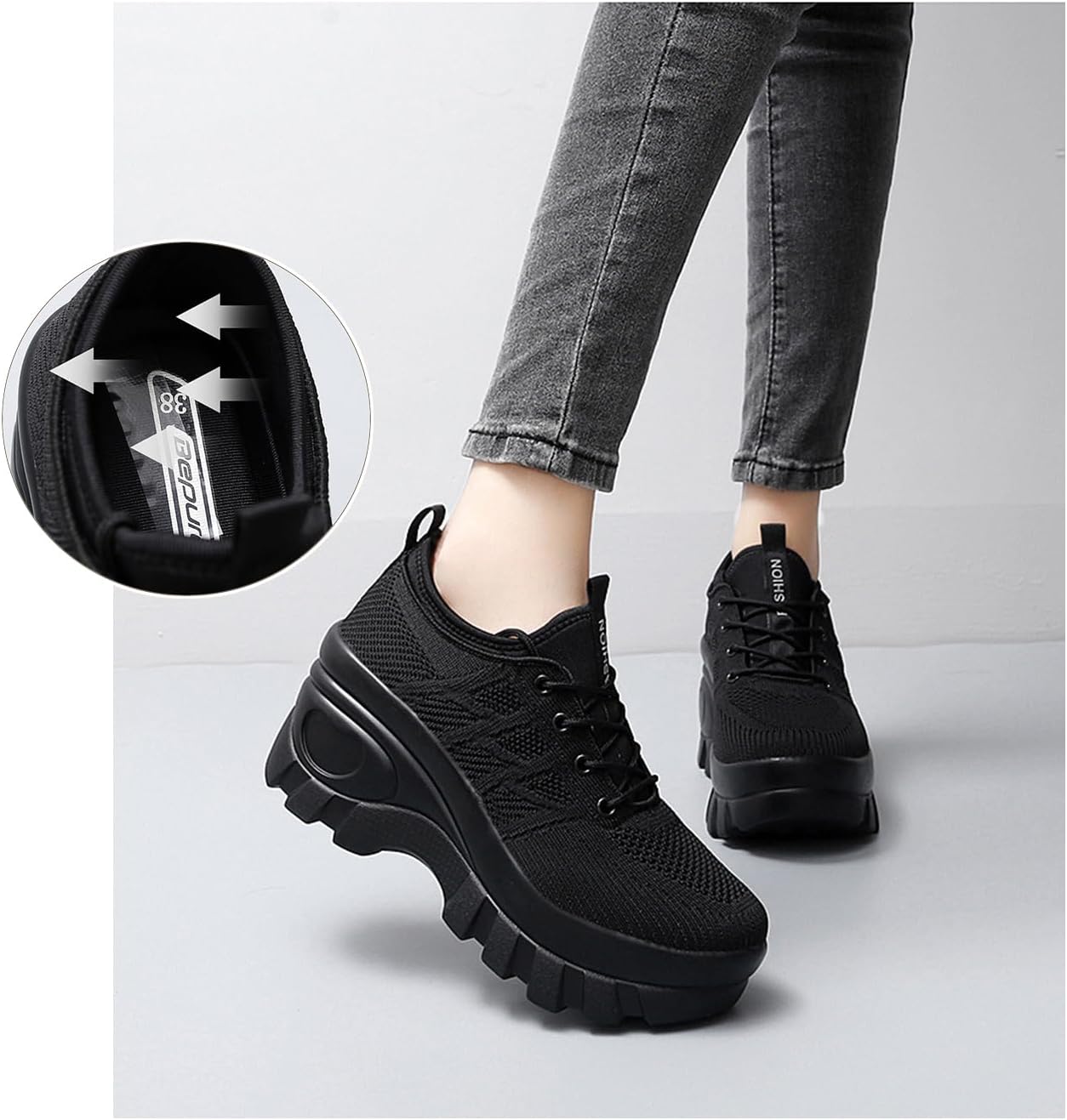 حذاء مشي لتقويم العظام للنساء من بوسيبين، حذاء مشي بكعب عريض مريح للنساء مضاد للانزلاق وجيد التهوية وسهل الارتداء 5 حذاء مشي لتقويم العظام للنساء من بوسيبين، حذاء مشي بكعب عريض مريح للنساء مضاد للانزلاق وجيد التهوية وسهل الارتداء - الصورة 5