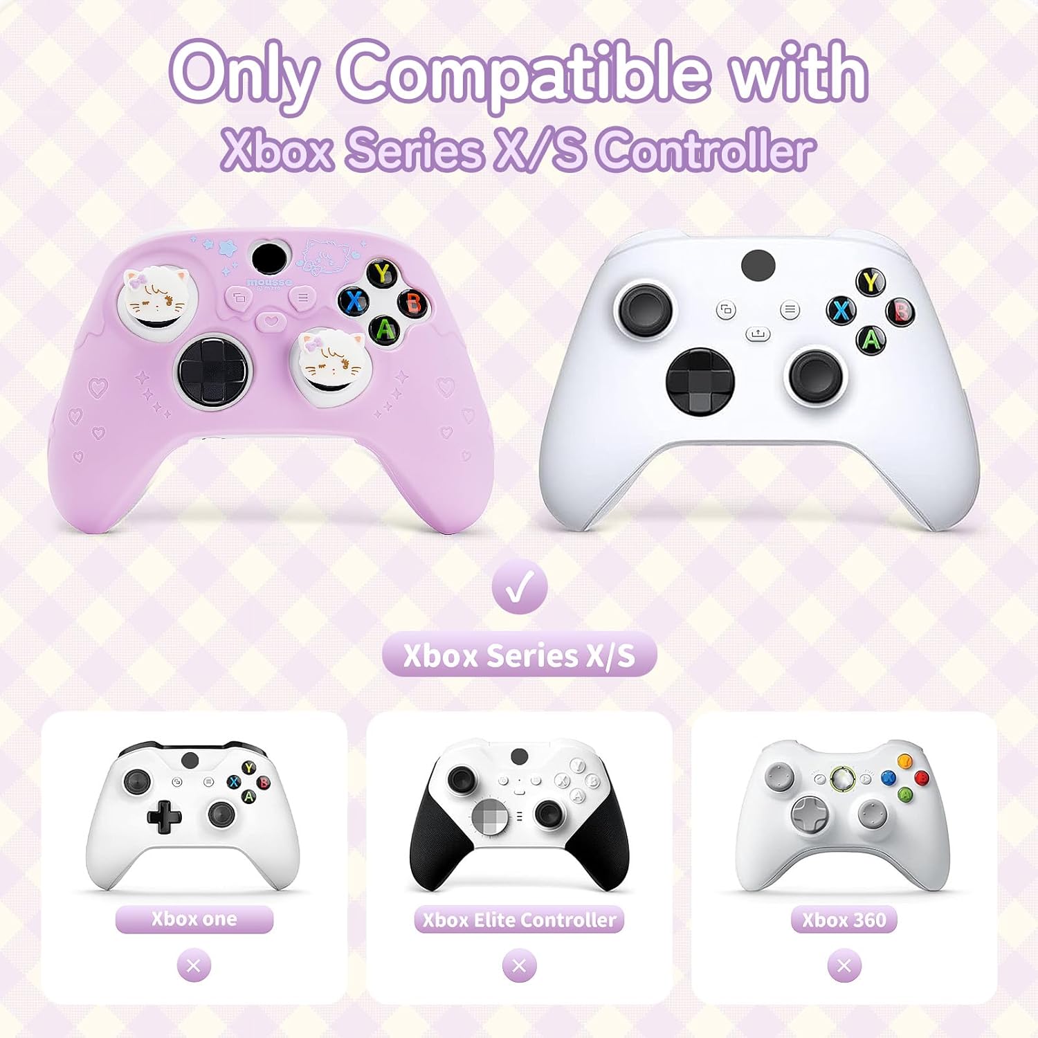 حافظة حماية من جيك شير متوافقة مع إكس بوكس سيريس X/S كنترولر، جراب مصنوع من السيليكون باللون البنفسجي 2 حافظة حماية من جيك شير متوافقة مع إكس بوكس سيريس X/S كنترولر، جراب مصنوع من السيليكون باللون البنفسجي - الصورة 2