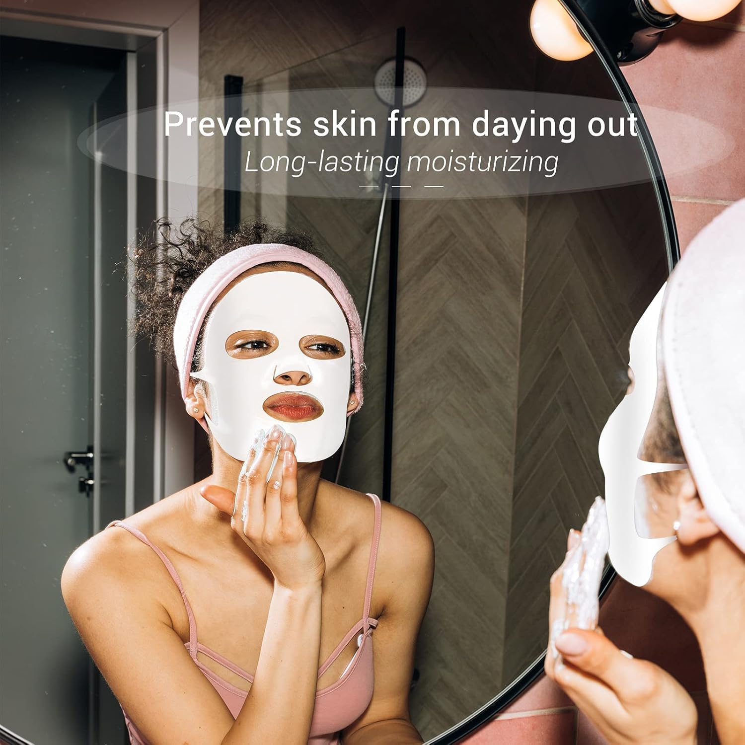 لفافة وجه من السيليكون 5 قطع حامل قناع الوجه القابل لاعادة الاستخدام للكمامات الورقية غطاء المرطب يمنع التبخر اداة تجميل تتضمن شنطة سفر اكسيفور 5 لفافة وجه من السيليكون 5 قطع حامل قناع الوجه القابل لاعادة الاستخدام للكمامات الورقية غطاء المرطب يمنع التبخر اداة تجميل تتضمن شنطة سفر اكسيفور - الصورة 5