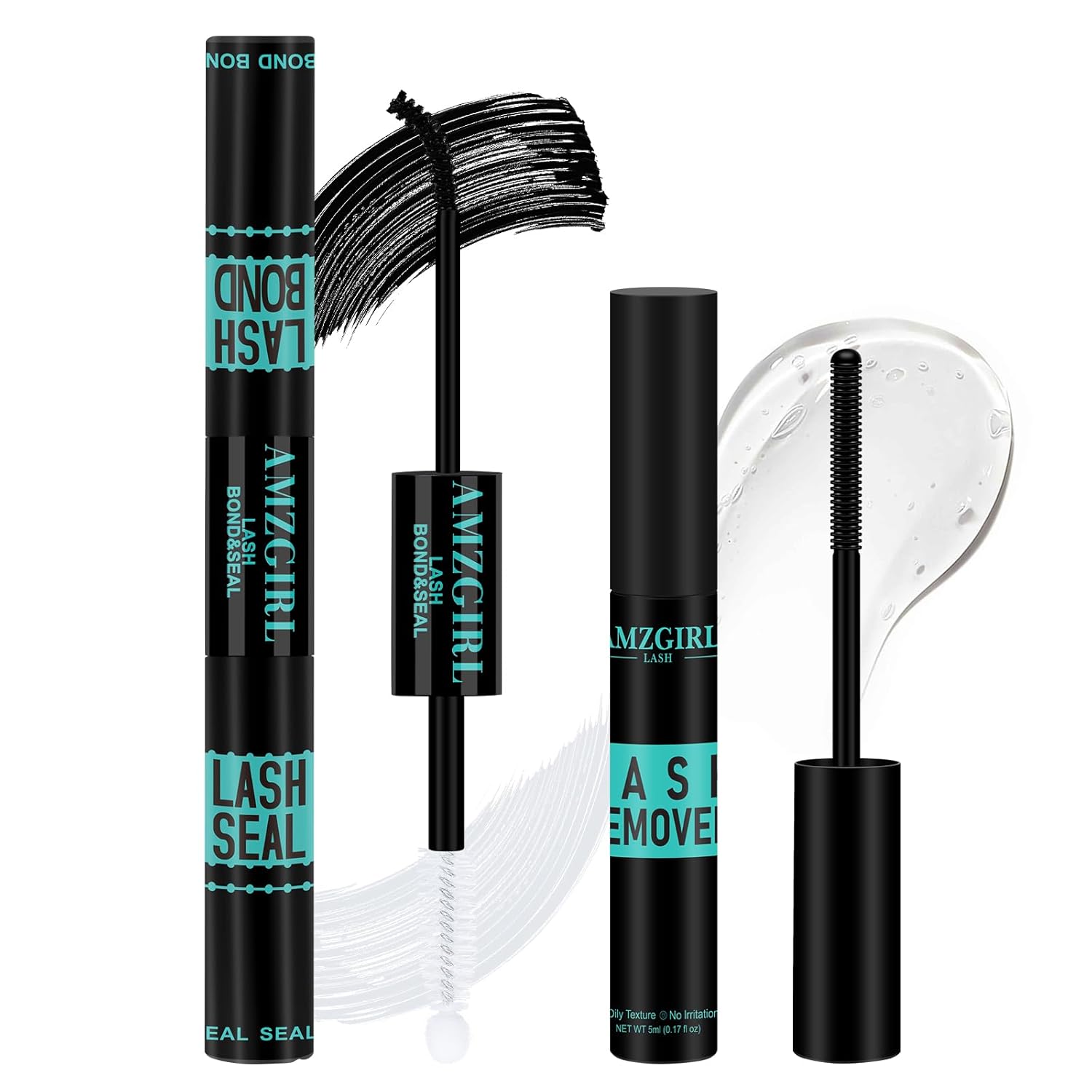 مجموعة ازالة الرموش بوند اند سيل من لاش بوند اند سيل، مزيل صمغ الرموش العنقودية مقاوم للماء يمكنك تركيبه بنفسك، صمغ قوي يدوم 48-96 ساعة، مزيل رموش زيتي سريع الازالة