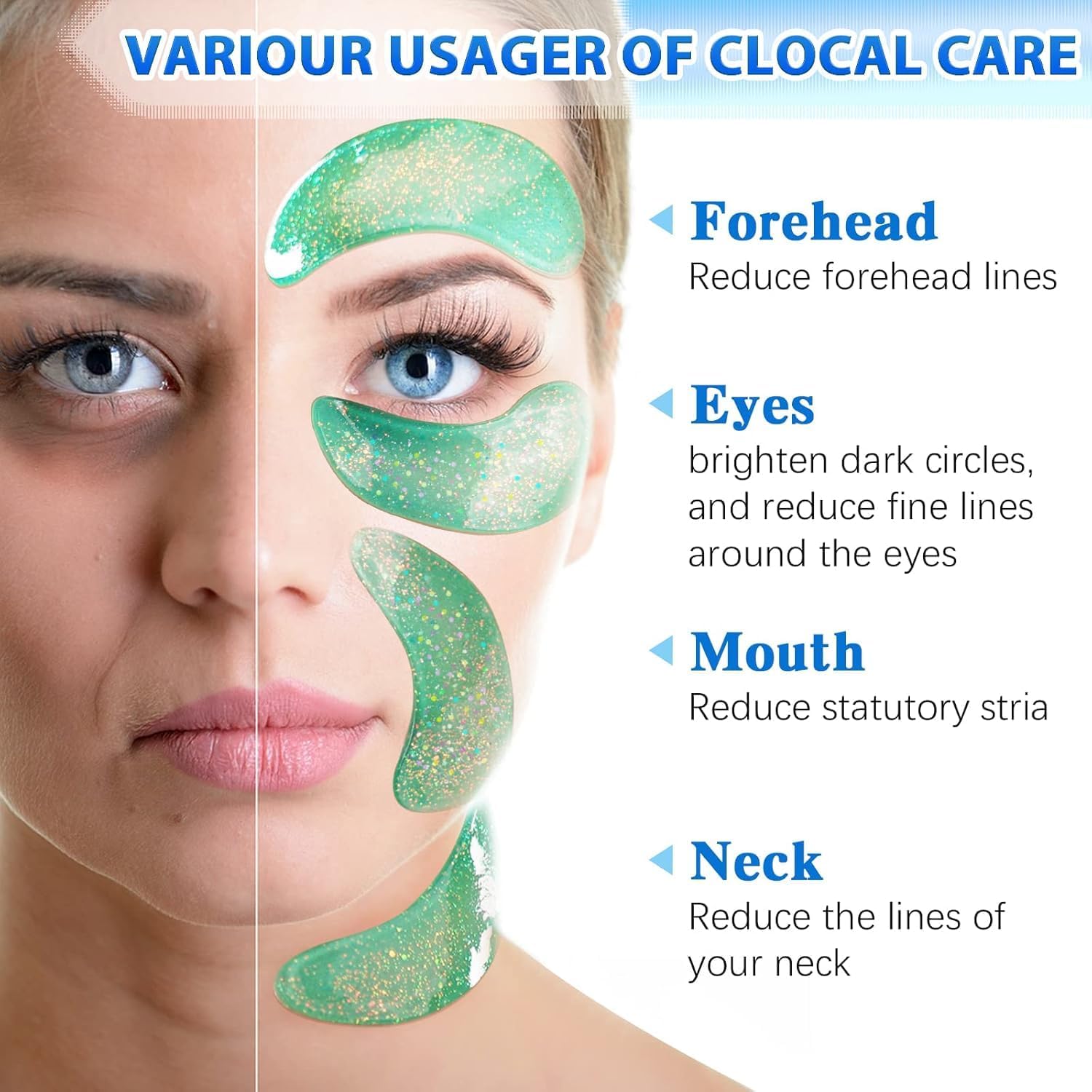 12 قطعة من وسادات العين بالكولاجين البحري مع حمض الهيالورونيك لوسائد ضد اكياس تزيل الهالات السوداء وسائد التجاعيد كل الأنواع، من سالاسابيل 9 12 قطعة من وسادات العين بالكولاجين البحري مع حمض الهيالورونيك لوسائد ضد اكياس تزيل الهالات السوداء وسائد التجاعيد كل الأنواع، من سالاسابيل - الصورة 9