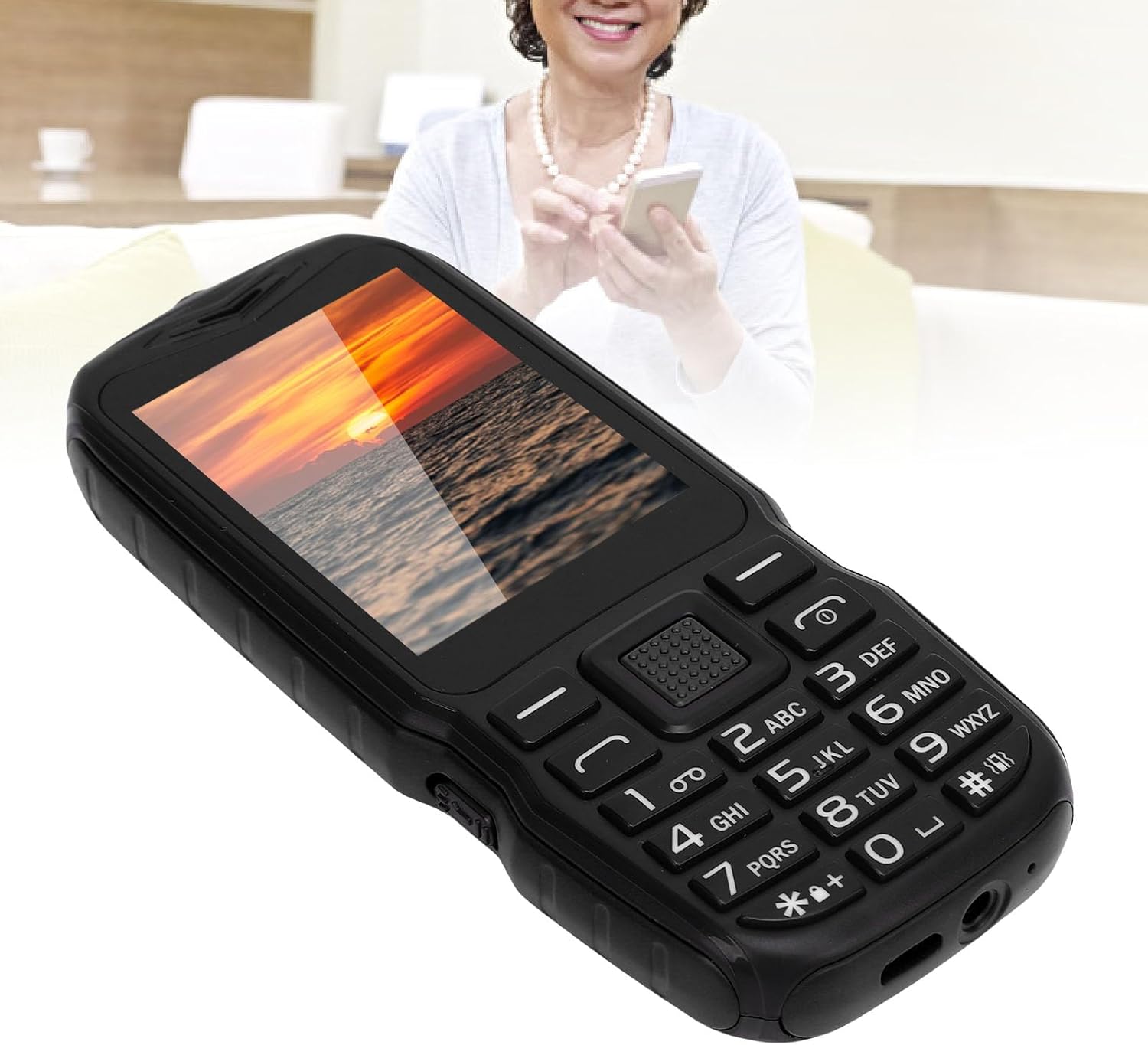 هاتف محمول سينيسيلي، 2G بشاشة HD مقاس 2.6 بوصة، يدعم شريحتين بوضع الاستعداد المزدوج، أزرار بلورية كبيرة، بطارية 3000 مللي أمبير، مع مفتاح جانبي علوي لكشاف الطوارئ (برتقالي) 11