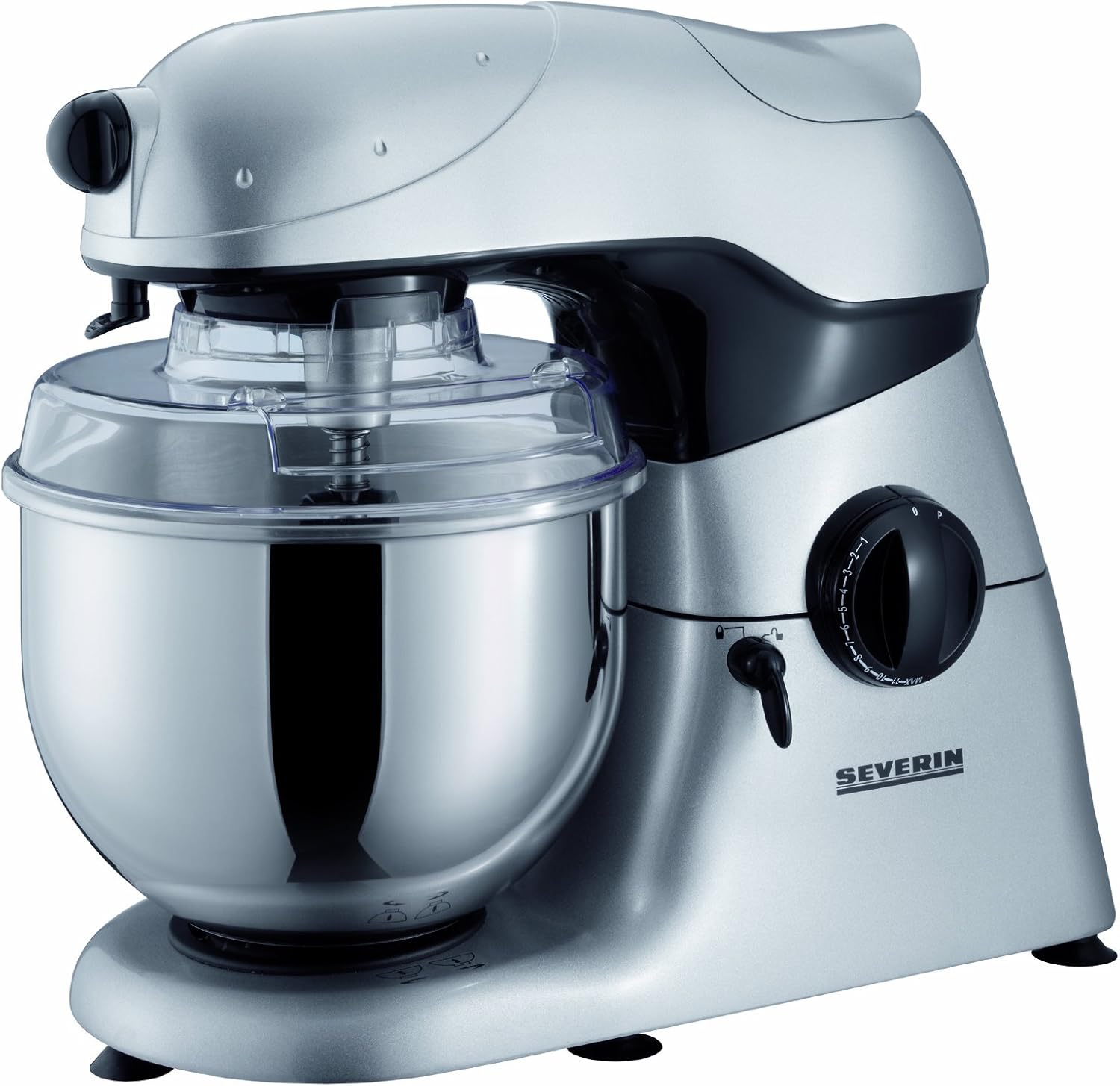 طقم خلاط كامل مع بلندر من سيفرين، لون فضي