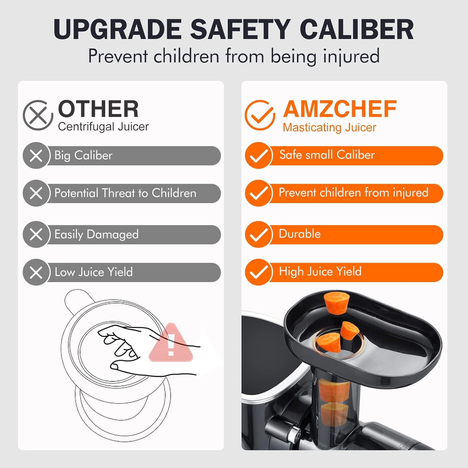 عصارة مع أوضاع سرعة مزدوجة (ناعمة وصلبة) من آمزر شيف - عصارة فواكه وخضروات - آلة عصارة مع زجاجة عصير محمولة وكوبين، لون أحمر 5 عصارة مع أوضاع سرعة مزدوجة (ناعمة وصلبة) من آمزر شيف - عصارة فواكه وخضروات - آلة عصارة مع زجاجة عصير محمولة وكوبين، لون أحمر - الصورة 5