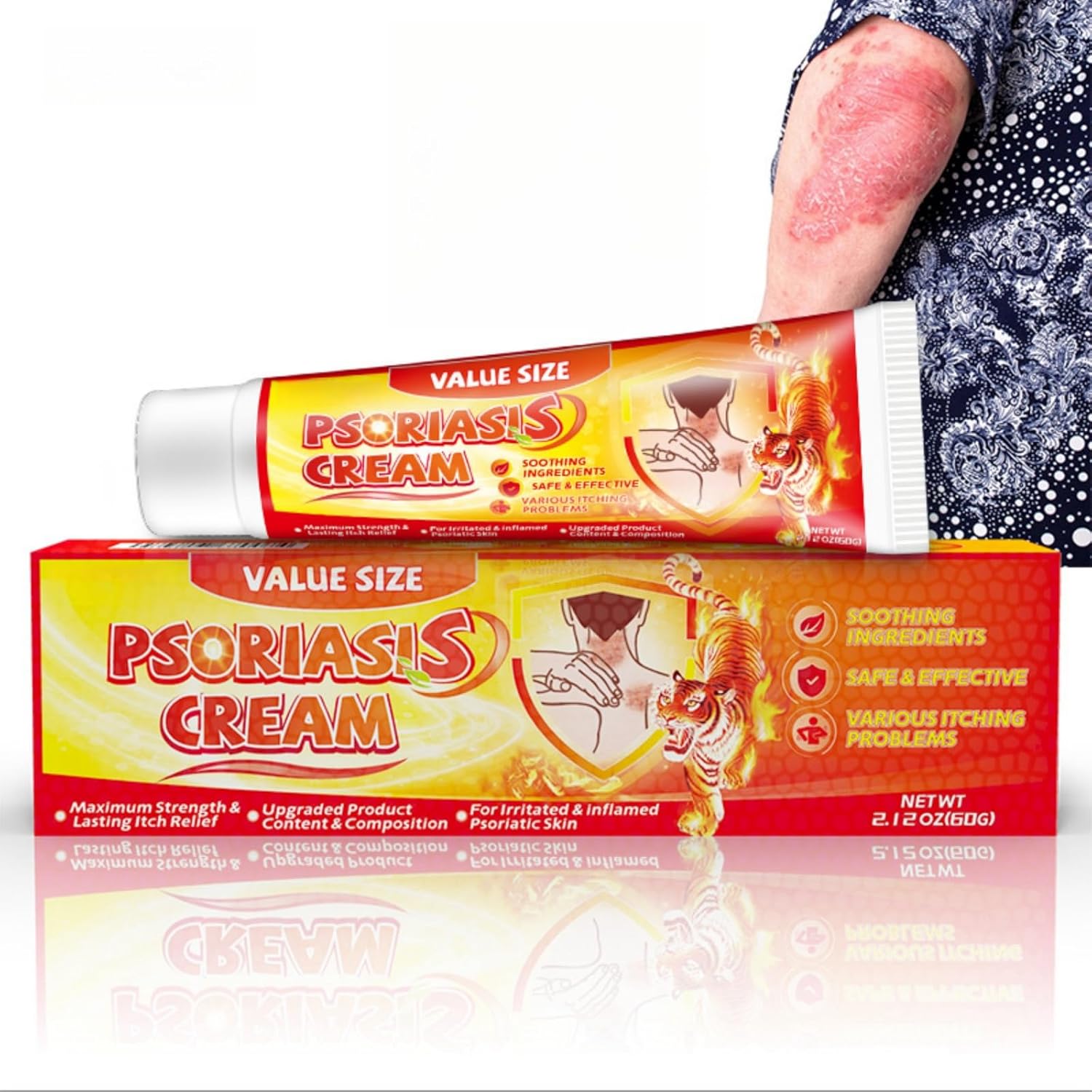 كريم الصدفية من هونبولو - تخفيف عالي القوة لمشاكل الحكة المختلفة - تركيبة طبيعية للبشرة المهيجة والملتهبة - يدوم طويلًا - سريع الامتصاص وغير دهني 60 جرام 1 كريم الصدفية من هونبولو - تخفيف عالي القوة لمشاكل الحكة المختلفة - تركيبة طبيعية للبشرة المهيجة والملتهبة - يدوم طويلًا - سريع الامتصاص وغير دهني 60 جرام