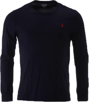 تي شيرت عصري بأكمام طويلة بقبة دائرية بدون طوق للرجال من بولو رالف لورين