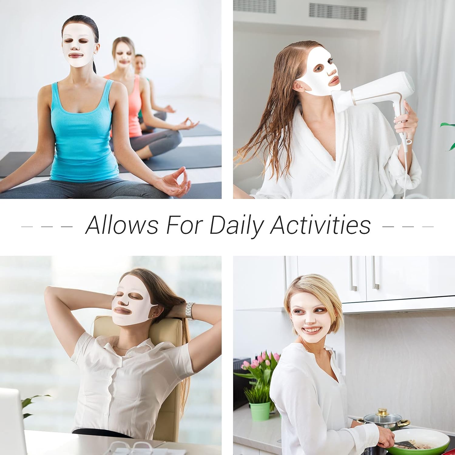 لفافة وجه من السيليكون 5 قطع حامل قناع الوجه القابل لاعادة الاستخدام للكمامات الورقية غطاء المرطب يمنع التبخر اداة تجميل تتضمن شنطة سفر اكسيفور 6 لفافة وجه من السيليكون 5 قطع حامل قناع الوجه القابل لاعادة الاستخدام للكمامات الورقية غطاء المرطب يمنع التبخر اداة تجميل تتضمن شنطة سفر اكسيفور - الصورة 6