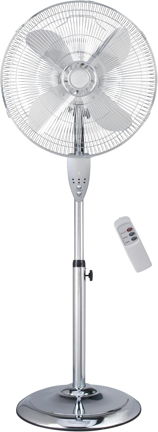 مروحة ستاند معدنية بـ4 ريشات مقاس 40.6 سم مع 3 مستويات للسرعة ومؤقت 7 ساعات مع جهاز تحكم عن بعد SF-401 من كراون لاين 2 مروحة ستاند معدنية بـ4 ريشات مقاس 40.6 سم مع 3 مستويات للسرعة ومؤقت 7 ساعات مع جهاز تحكم عن بعد SF-401 من كراون لاين - الصورة 2