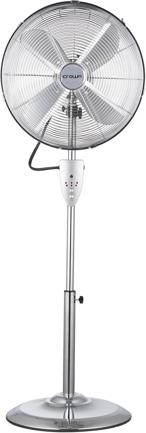 مروحة ستاند معدنية بـ4 ريشات مقاس 40.6 سم مع 3 مستويات للسرعة ومؤقت 7 ساعات مع جهاز تحكم عن بعد SF-401 من كراون لاين 1 مروحة ستاند معدنية بـ4 ريشات مقاس 40.6 سم مع 3 مستويات للسرعة ومؤقت 7 ساعات مع جهاز تحكم عن بعد SF-401 من كراون لاين