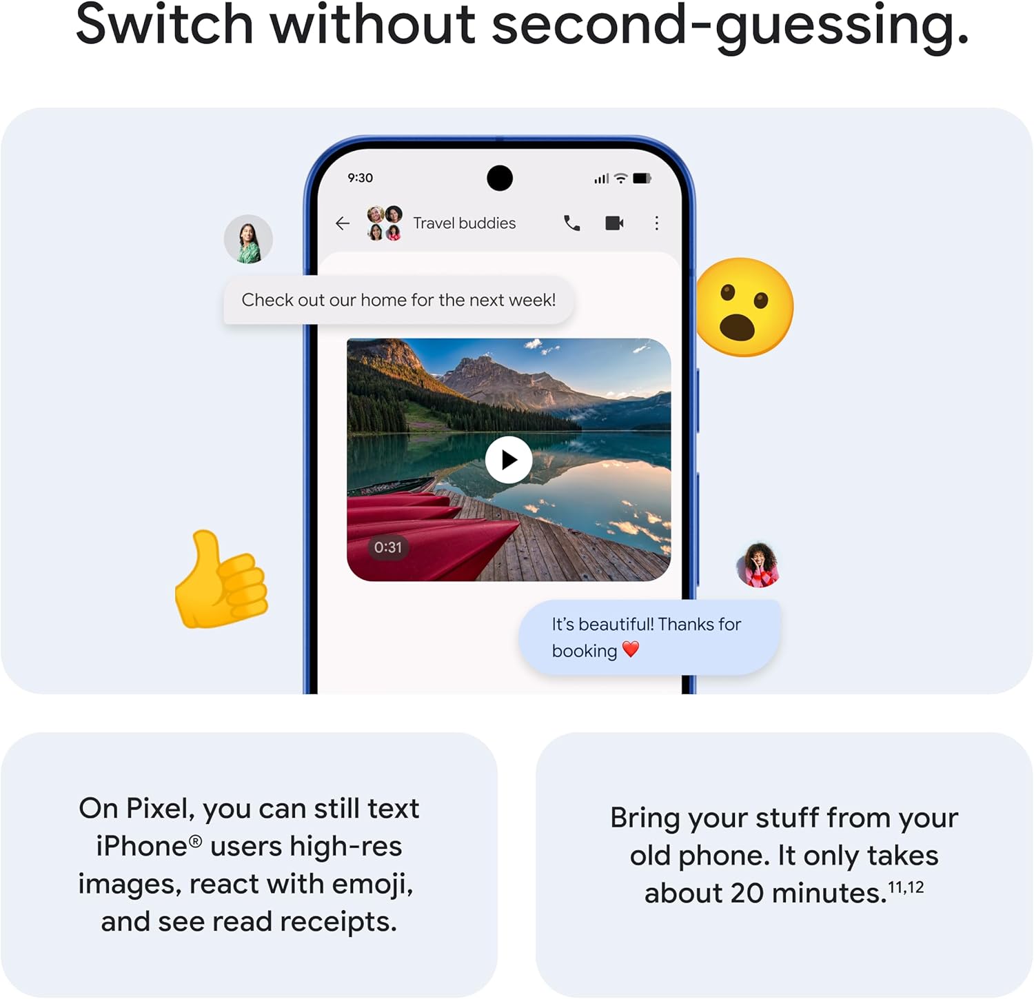 جوجل هاتف ذكي بيكسل 10 غير مقفل بنظام اندرويد، 128 جيجا، شاشة اكتوا 6.3 انش، كاميرا ثلاثية، جيميناي ايه اي، ازرق نيلي 8 جوجل هاتف ذكي بيكسل 10 غير مقفل بنظام اندرويد، 128 جيجا، شاشة اكتوا 6.3 انش، كاميرا ثلاثية، جيميناي ايه اي، ازرق نيلي - الصورة 8