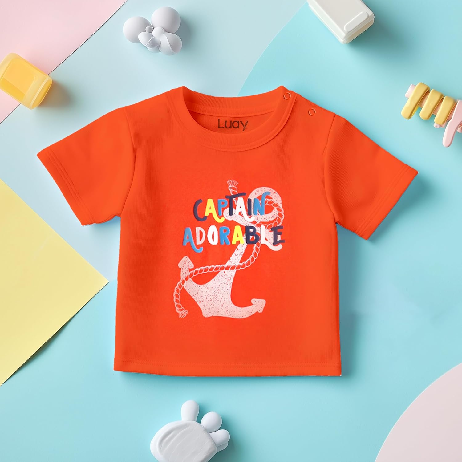 LUAY 100% Organic Cotton Baby Boy & Girls Clothing Set Short Sleeve Kids Clothes Boys & Girls Toddler Short Set Cute Animal Print Combo Pack Of 2 Top and Shorts Outfit For New born 7 LUAY 100% Organic Cotton Baby Boy & Girls Clothing Set Short Sleeve Kids Clothes Boys & Girls Toddler Short Set Cute Animal Print Combo Pack Of 2 Top and Shorts Outfit For New born - الصورة 7