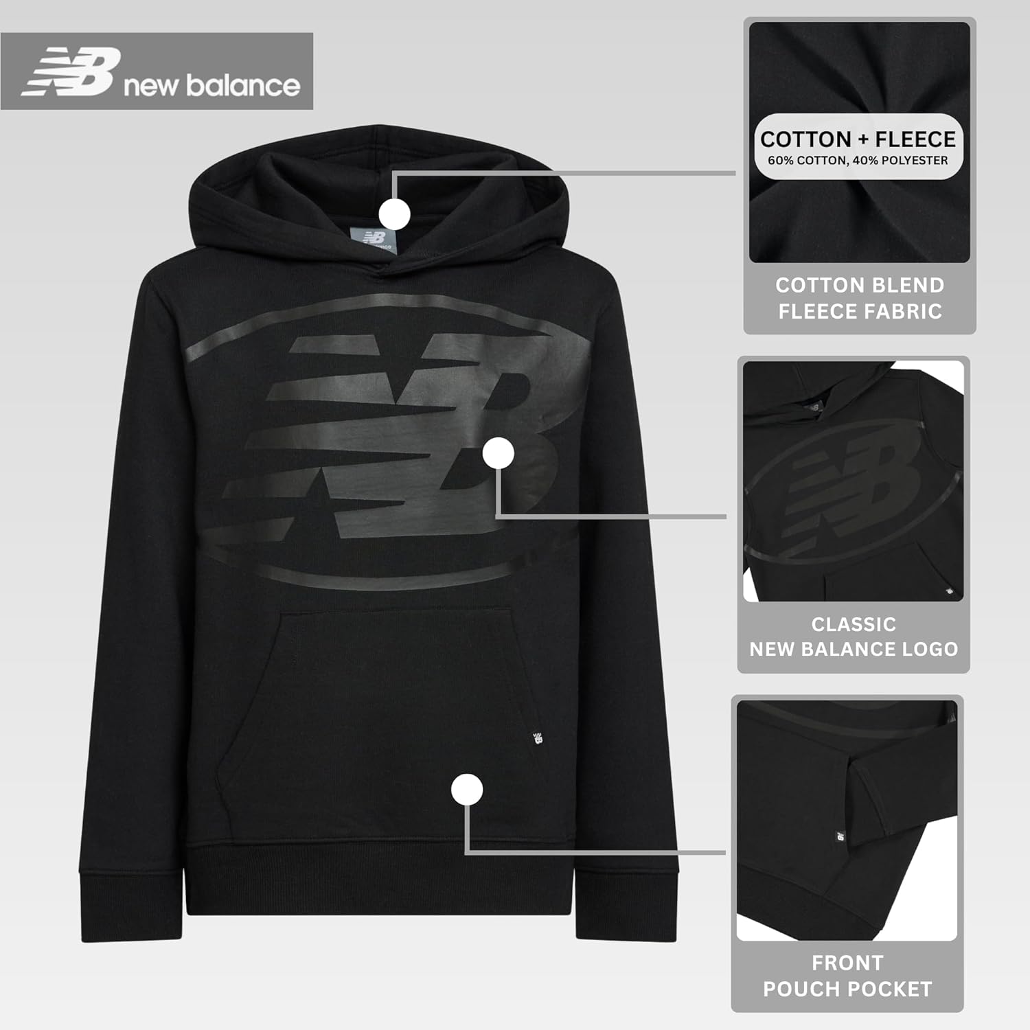 سويت شيرت مريح من القطن المخلوط والصوف بغطاء للراس برسومات بلوفر للأطفال والأولاد من نيو بلانس، مقاسات من 4 حتى 20 5 سويت شيرت مريح من القطن المخلوط والصوف بغطاء للراس برسومات بلوفر للأطفال والأولاد من نيو بلانس، مقاسات من 4 حتى 20 - الصورة 5