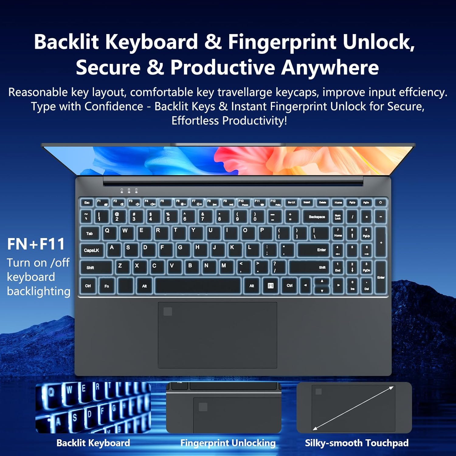 2025 Laptop, 15.6 inch Laptop Computer, Traditional Laptop Computers with 16GB RAM 512GB SSD (N150 16GB RAM 512GB SSD) 5 2025 Laptop, 15.6 inch Laptop Computer, Traditional Laptop Computers with 16GB RAM 512GB SSD (N150 16GB RAM 512GB SSD) - الصورة 5