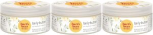 كريم للبطن والمعدة من بيرتس بيز لترطيب وتغذية البشرة المتمددة أثناء الحمل، مناسب للبشرة الحساسة، 6.5 أونص (عبوة من 3)