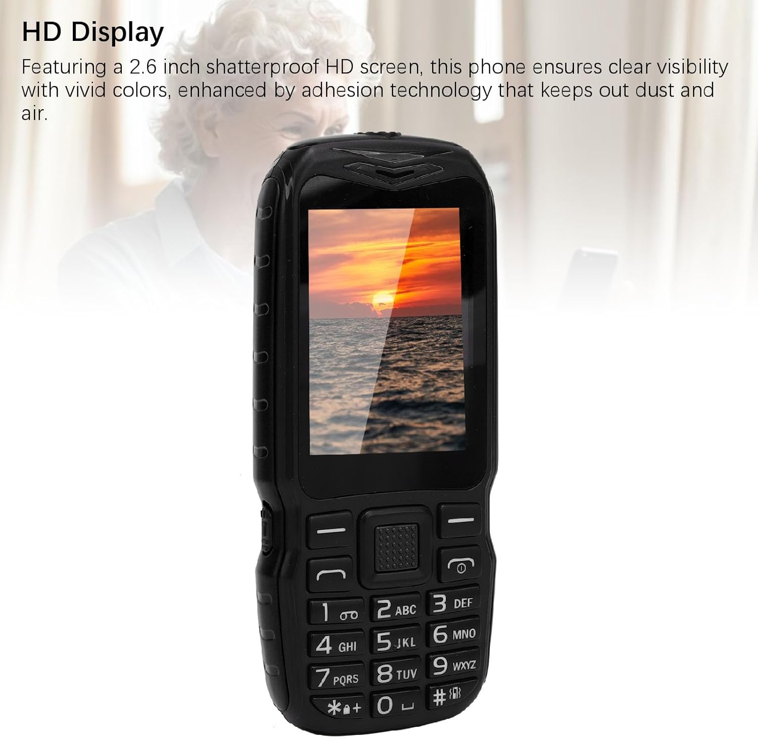 هاتف محمول سينيسيلي، 2G بشاشة HD مقاس 2.6 بوصة، يدعم شريحتين بوضع الاستعداد المزدوج، أزرار بلورية كبيرة، بطارية 3000 مللي أمبير، مع مفتاح جانبي علوي لكشاف الطوارئ (برتقالي) 15 71fHqUs81gL. AC SL1500