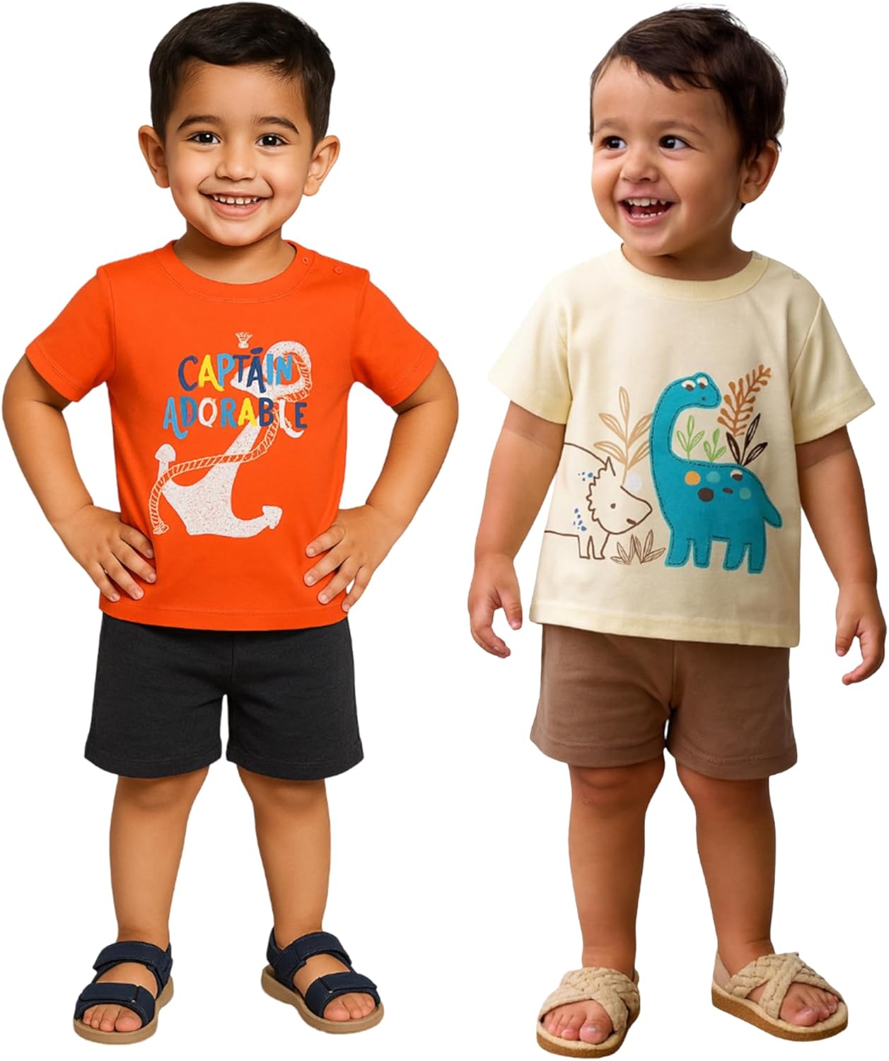 LUAY 100% Organic Cotton Baby Boy & Girls Clothing Set Short Sleeve Kids Clothes Boys & Girls Toddler Short Set Cute Animal Print Combo Pack Of 2 Top and Shorts Outfit For New born 1 LUAY 100% Organic Cotton Baby Boy & Girls Clothing Set Short Sleeve Kids Clothes Boys & Girls Toddler Short Set Cute Animal Print Combo Pack Of 2 Top and Shorts Outfit For New born