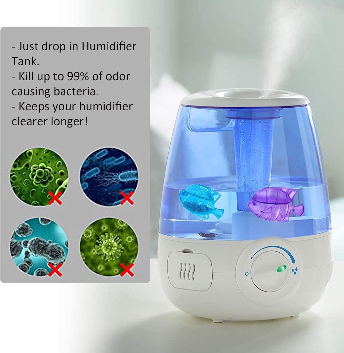 جهاز ترطيب الهواء من يلا جوي، 10 قطع، جهاز ترطيب الهواء لتنظيف الاسماك واحواض الاسماك، ينقي الماء ويمنع تراكم الماء العسر، يزيل روائح الغبار الابيض 6 جهاز ترطيب الهواء من يلا جوي، 10 قطع، جهاز ترطيب الهواء لتنظيف الاسماك واحواض الاسماك، ينقي الماء ويمنع تراكم الماء العسر، يزيل روائح الغبار الابيض - الصورة 6