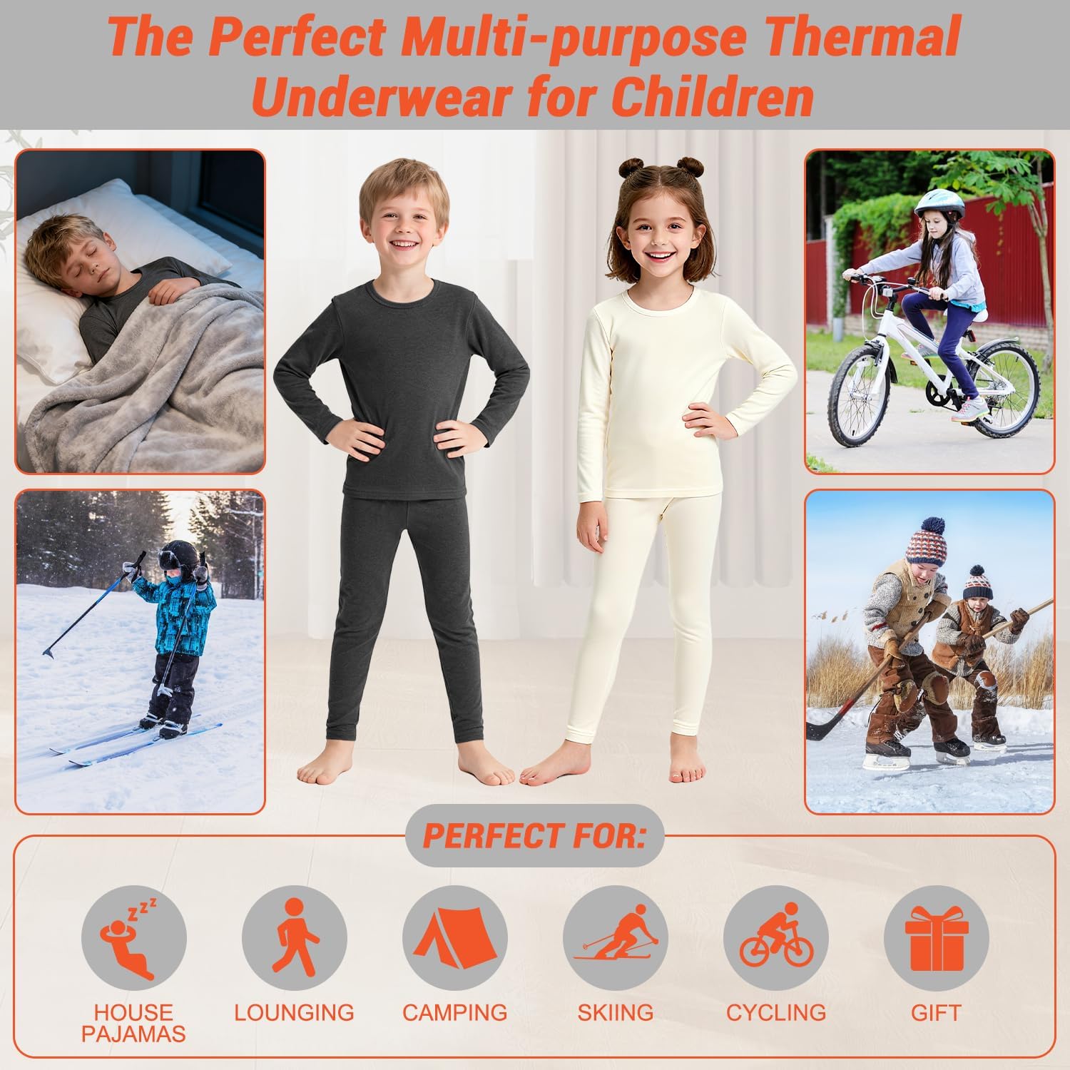 ملابس داخلية حرارية للأطفال من اكس كيموس، مجموعة ملابس داخلية حرارية للأولاد والبنات من عمر 4 إلى 16 سنة، خفيفة الوزن وفائقة النعومة، ملابس داخلية جونز طويلة 7 ملابس داخلية حرارية للأطفال من اكس كيموس، مجموعة ملابس داخلية حرارية للأولاد والبنات من عمر 4 إلى 16 سنة، خفيفة الوزن وفائقة النعومة، ملابس داخلية جونز طويلة - الصورة 7