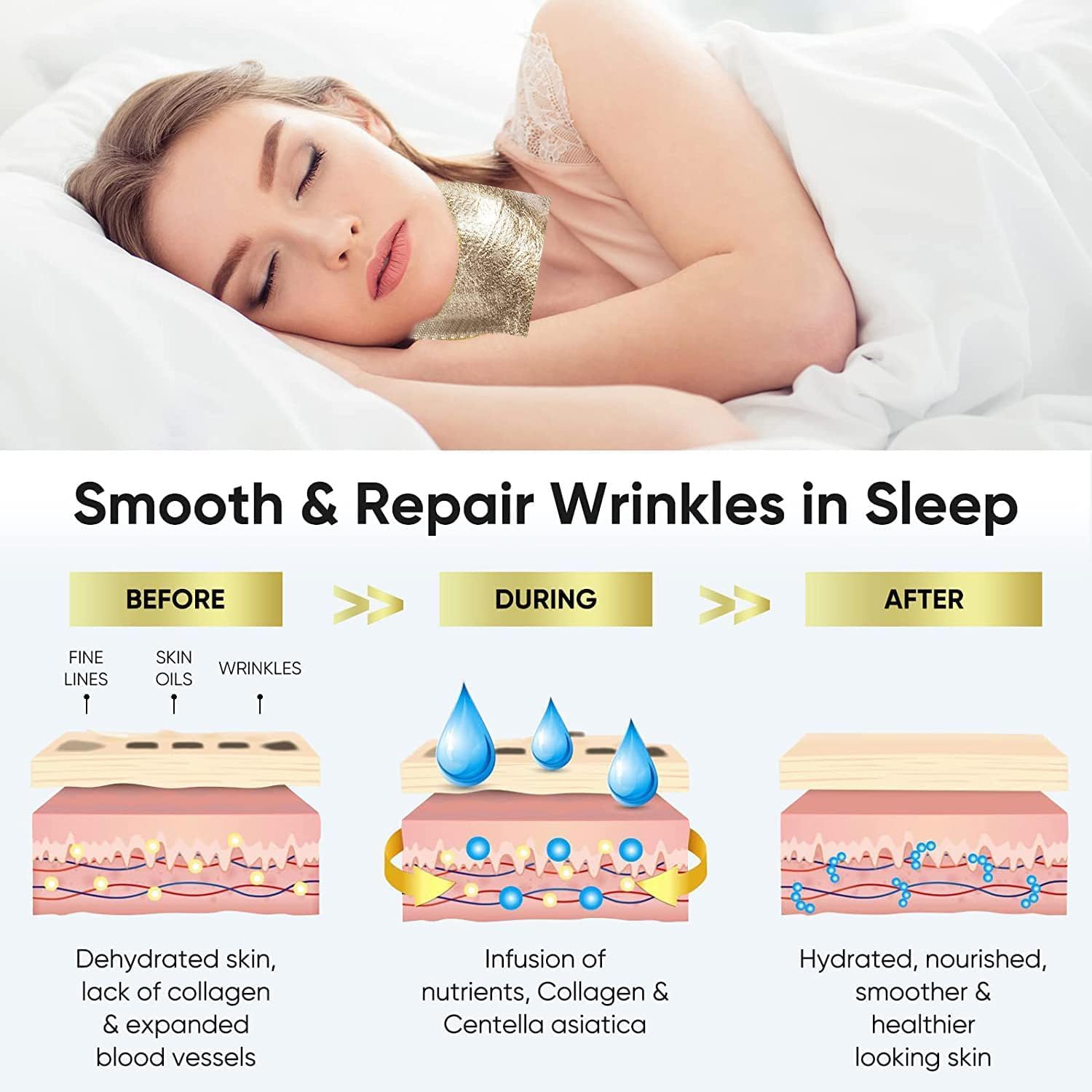 رقع مضادة للتجاعيد للرقبة، رقع قناع رفع الرقبة لازالة الخطوط الدقيقة والترطيب، رقع تجميل للعناية بالبشرة، 10 رقع 3 رقع مضادة للتجاعيد للرقبة، رقع قناع رفع الرقبة لازالة الخطوط الدقيقة والترطيب، رقع تجميل للعناية بالبشرة، 10 رقع - الصورة 3