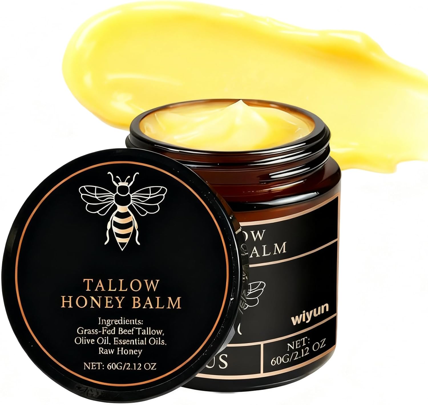 كريم ترطيب عسل تالو لحم البقر من نجيب، بلسم مغذي للعسل لترطيب عميق وشد البشرة ونعومتها - 60 غرام