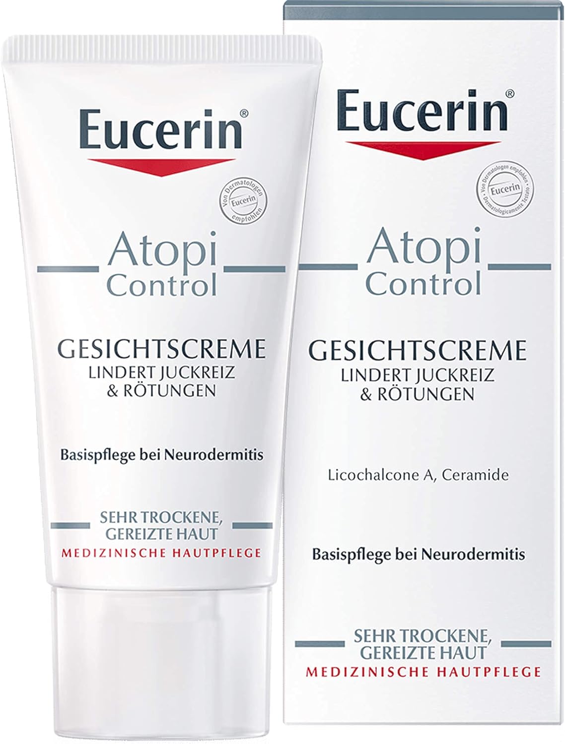 كريم للوجه من يوسيرين لتحسين المزاج وتعزيز المظهر وتهدئة البشرة، مناسب للبشرة الجافة، 50 مل