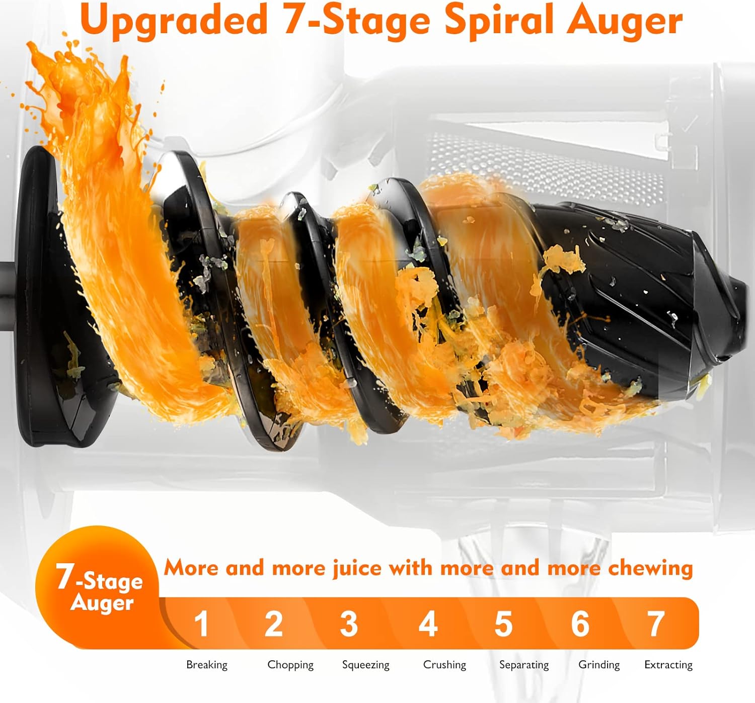 عصارة مع أوضاع سرعة مزدوجة (ناعمة وصلبة) من آمزر شيف - عصارة فواكه وخضروات - آلة عصارة مع زجاجة عصير محمولة وكوبين، لون أحمر 3 عصارة مع أوضاع سرعة مزدوجة (ناعمة وصلبة) من آمزر شيف - عصارة فواكه وخضروات - آلة عصارة مع زجاجة عصير محمولة وكوبين، لون أحمر - الصورة 3