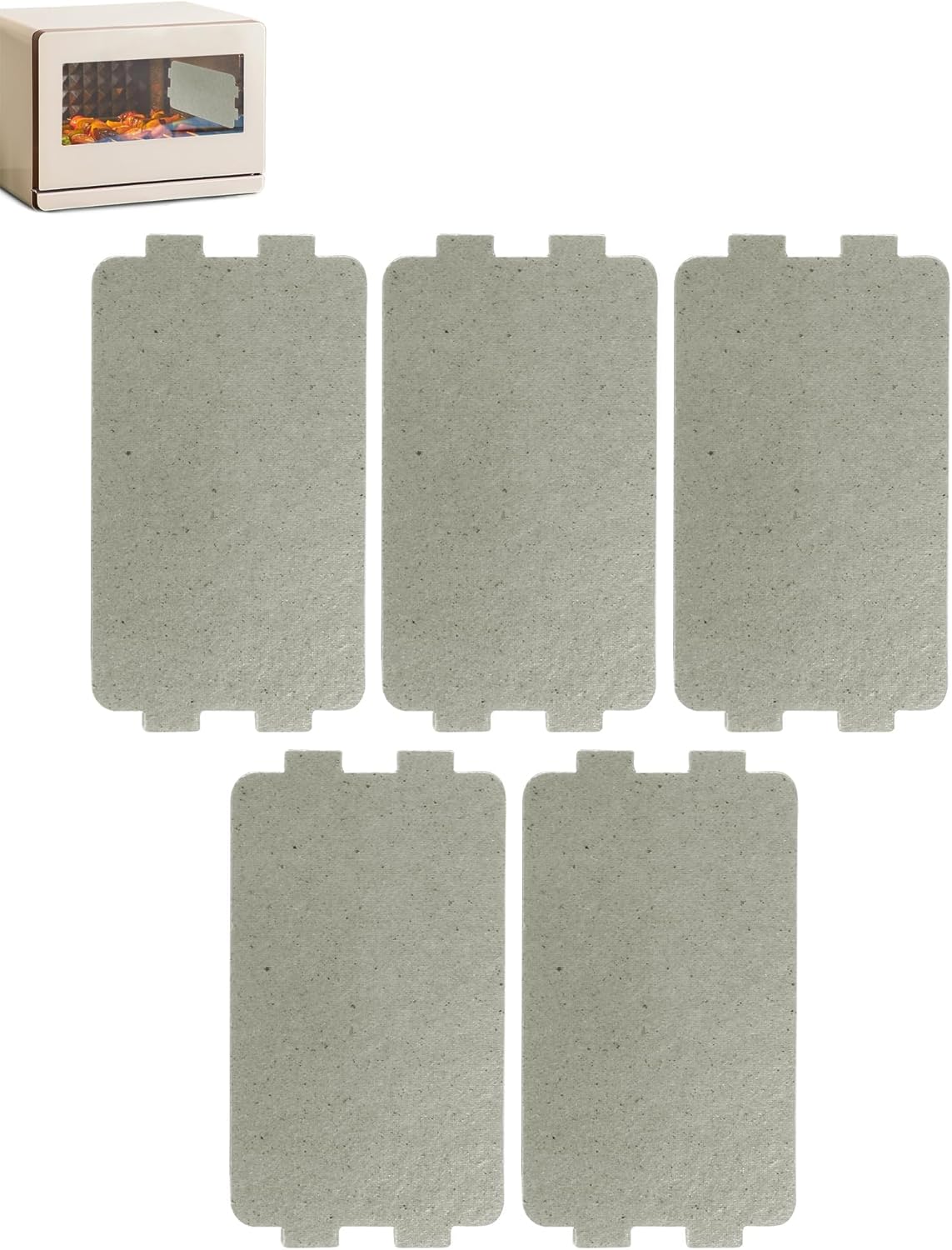 غطاء الدليل الموجي للميكروويف من جويز، عبوة من 5 قطع من الواح الميكا العالمية مقاس 11.6 × 6.5 سم، قطعة بديلة مقاومة للحرارة لفرن الميكروويف، ملحقات ادوات مطبخ متينة