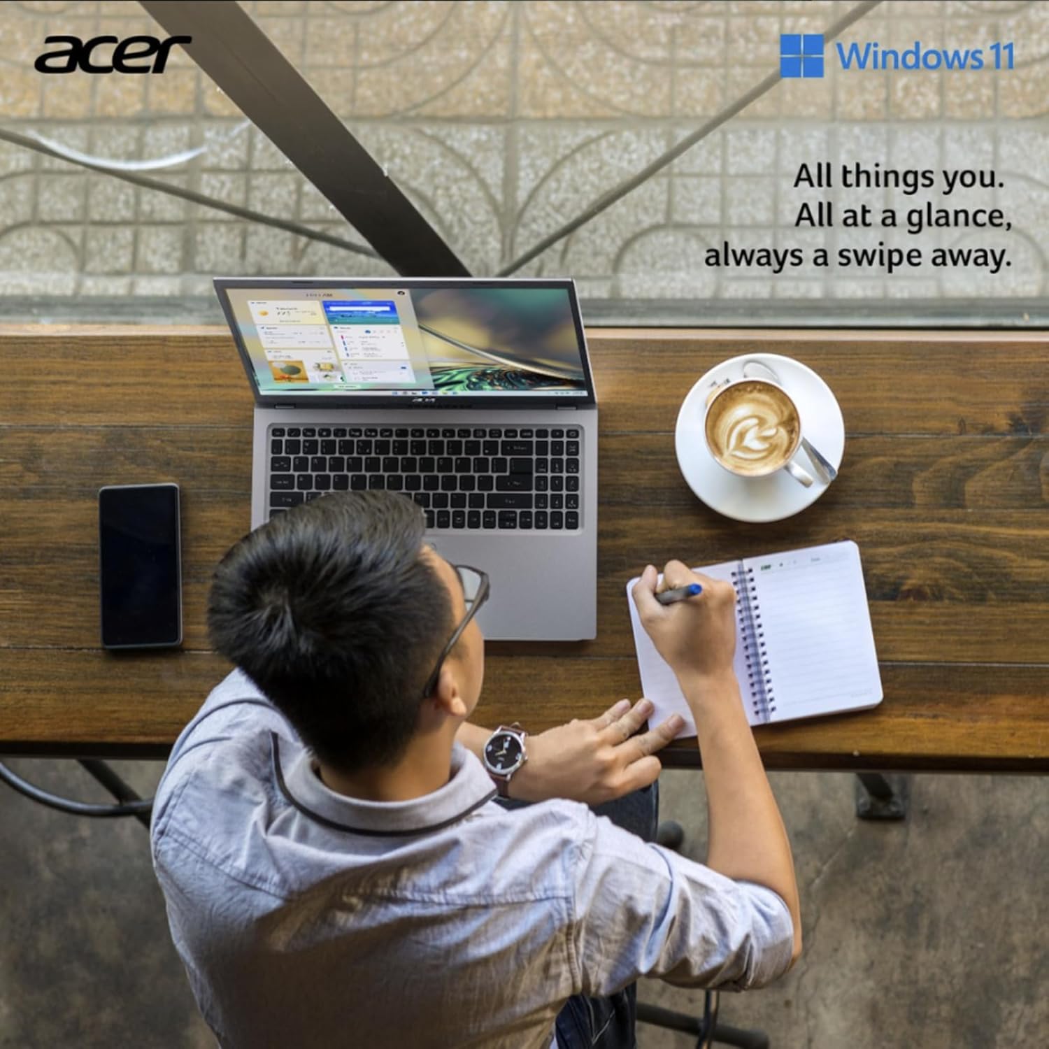 acer Aspire Premium Slim Laptop - 15.6" Full HD IPS 1080P Display - AMD Ryzen 3 7330U Quad-Core Processor - 16GB RAM - 256GB NVMe SSD - Webcam - Wi-Fi 6 - Windows 11 Pro - W/O Mouse 14 811jX2J6ThL. AC SL1500