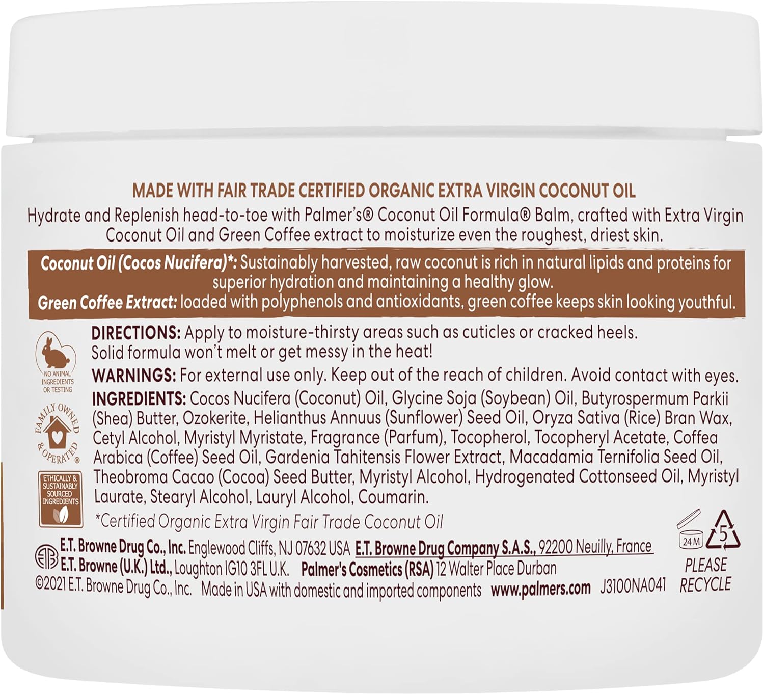 بلسم زيت جوز الهند من بالمرز، 100 غرام (عبوة من قطعة واحدة) (3100-6) 2 بلسم زيت جوز الهند من بالمرز، 100 غرام (عبوة من قطعة واحدة) (3100-6) - الصورة 2