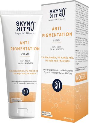 كريم مضاد للتصبغ للبقع الداكنة وفرط التصبغ وتوحيد لون البشرة، مركب من مكونات فاخرة متقدمة - 2% نياسيناميد، حمض الازيليك، حمض الكوجيك، الاربوتين - (30 غرام، عبوة من قطعة واحدة)، من سكينوبتيك