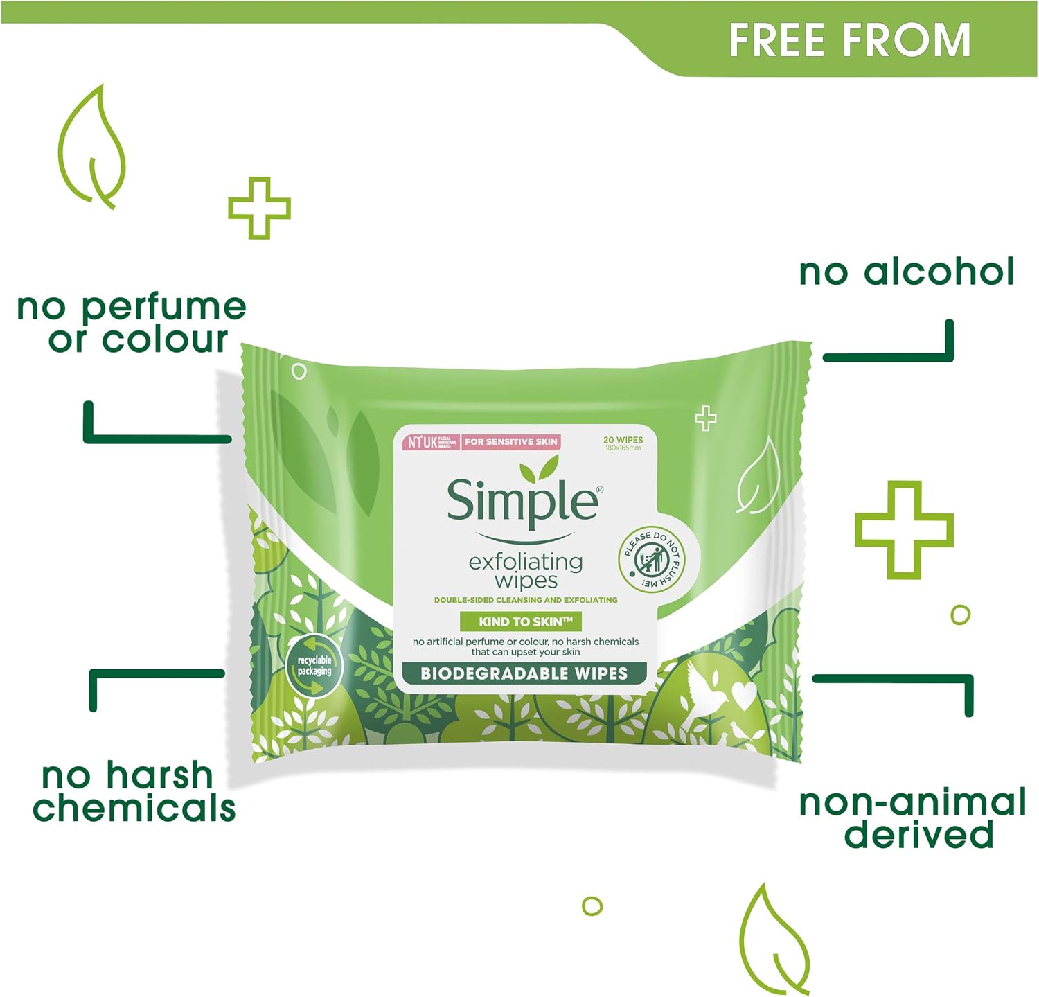 سمبل مناديل مقشرة للوجه قابلة للتحلل البيولوجي لتنعيم البشرة وفك المسام للبشرة الحساسة، 20 منديل 5 سمبل مناديل مقشرة للوجه قابلة للتحلل البيولوجي لتنعيم البشرة وفك المسام للبشرة الحساسة، 20 منديل - الصورة 5