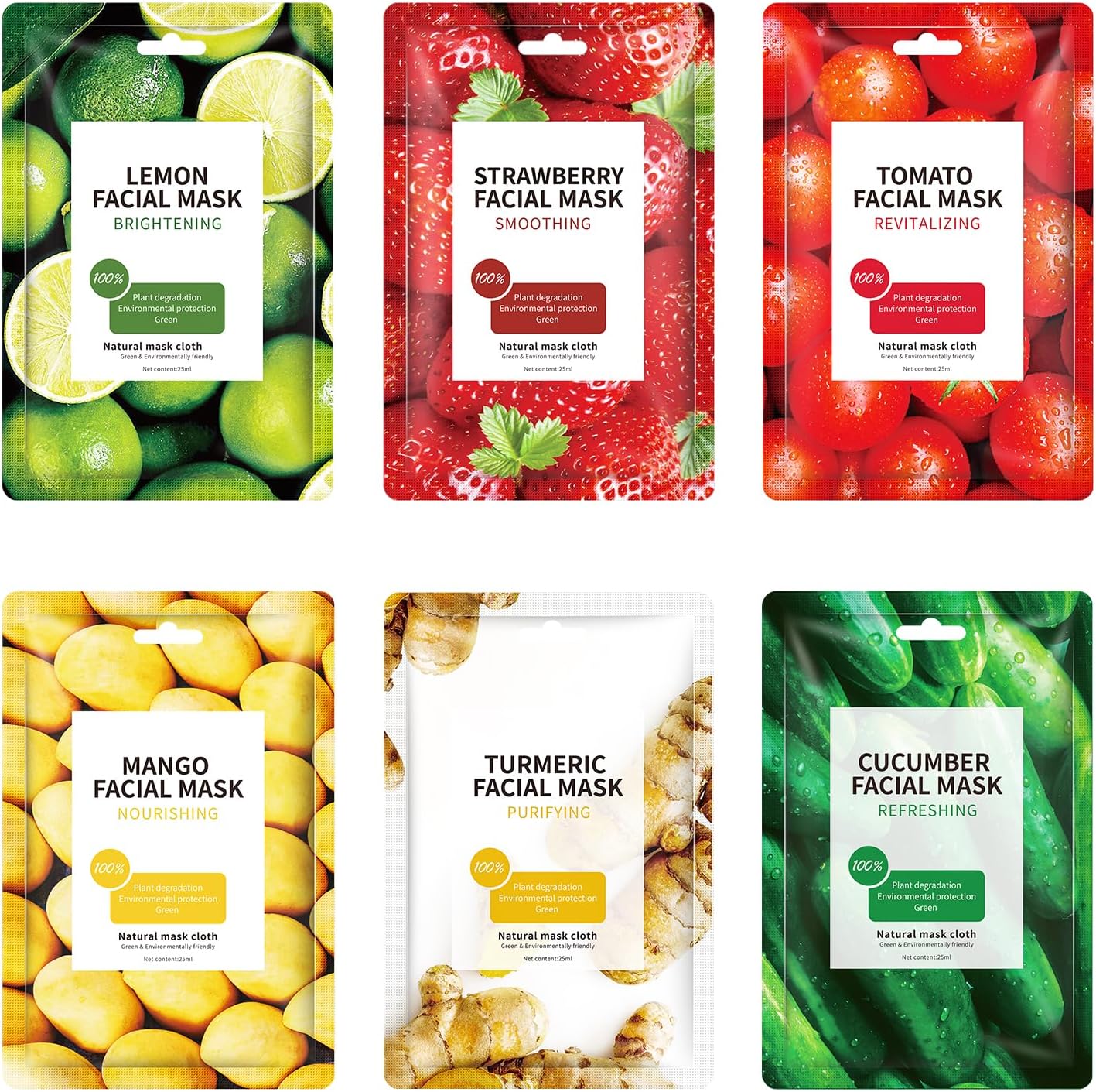 6 عبوات من كمامة الوجه على شكل فاكهة للنساء من جوياوليفو، مجموعة قناع الوجه المرطب للعناية بالبشرة، اقنعة سبا للوجه المرطبة لجميع انواع البشرة 1 6 عبوات من كمامة الوجه على شكل فاكهة للنساء من جوياوليفو، مجموعة قناع الوجه المرطب للعناية بالبشرة، اقنعة سبا للوجه المرطبة لجميع انواع البشرة