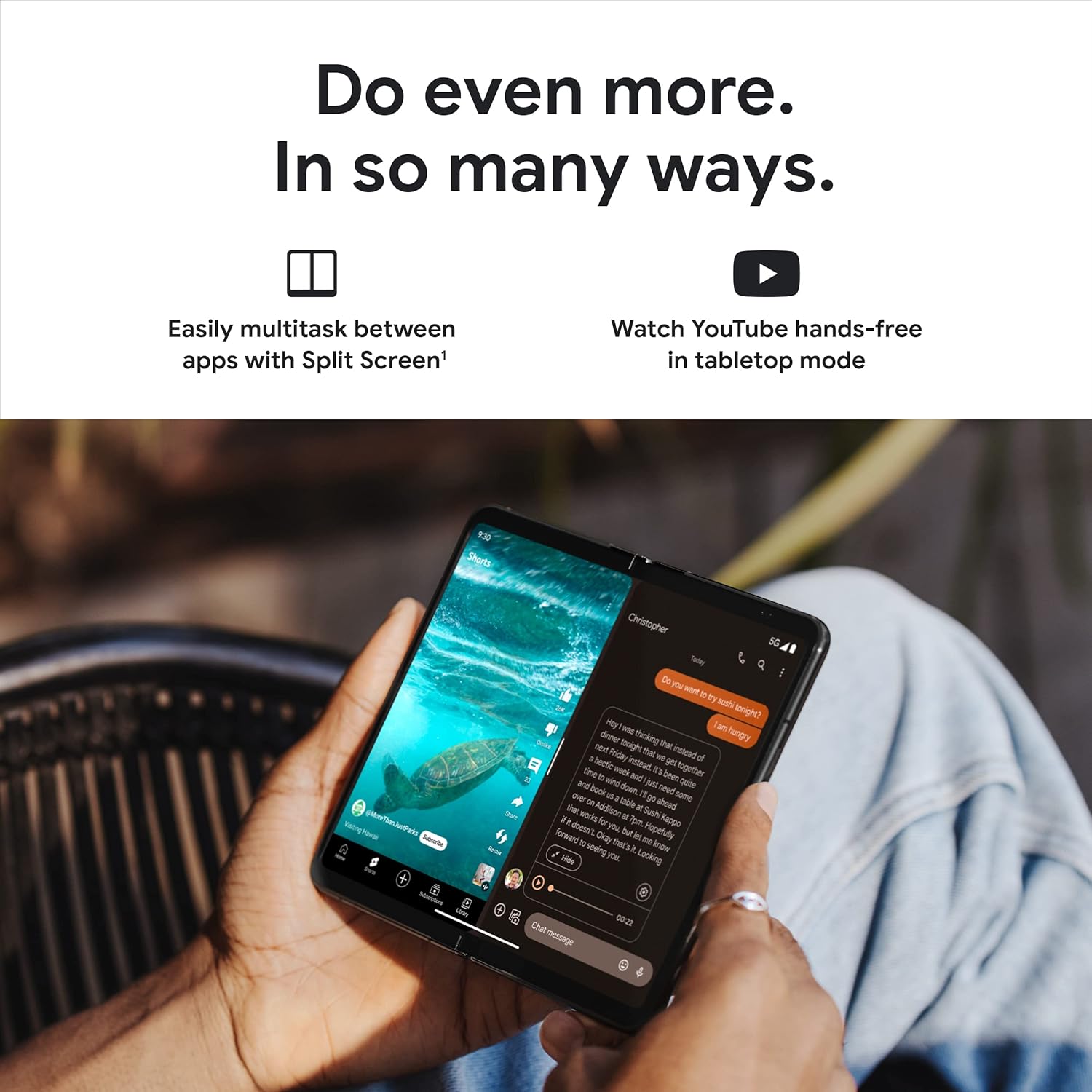 جوجل هاتف ذكي قابل للطي بنظام اندرويد من بيكسل فولد 5G G9FPL مفتوح المصنع ثنائي شرائح الاتصال شريحة اتصال نانو + الكترونية 256GB + 12GB RAM زجاج بركاني 20 81VTMcw5crL. AC SL1500