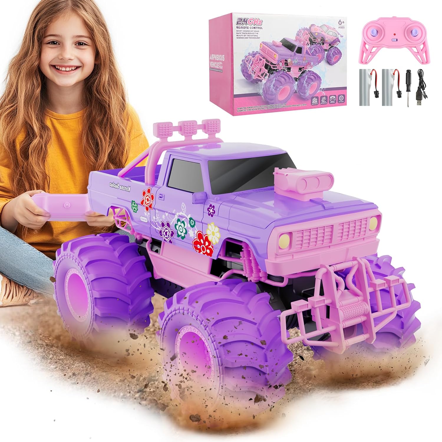 سيارات بجهاز تحكم عن بعد للبنات من كيالوي - بمقياس 1:16 سيارة تسلق الطرق الوعرة 2.4GHz رباعية الدفع لجميع التضاريس مع بطاريتين قابلتين لاعادة الشحن هدية لعبة للاولاد والبنات، أرجواني 1 سيارات بجهاز تحكم عن بعد للبنات من كيالوي - بمقياس 1:16 سيارة تسلق الطرق الوعرة 2.4GHz رباعية الدفع لجميع التضاريس مع بطاريتين قابلتين لاعادة الشحن هدية لعبة للاولاد والبنات، أرجواني